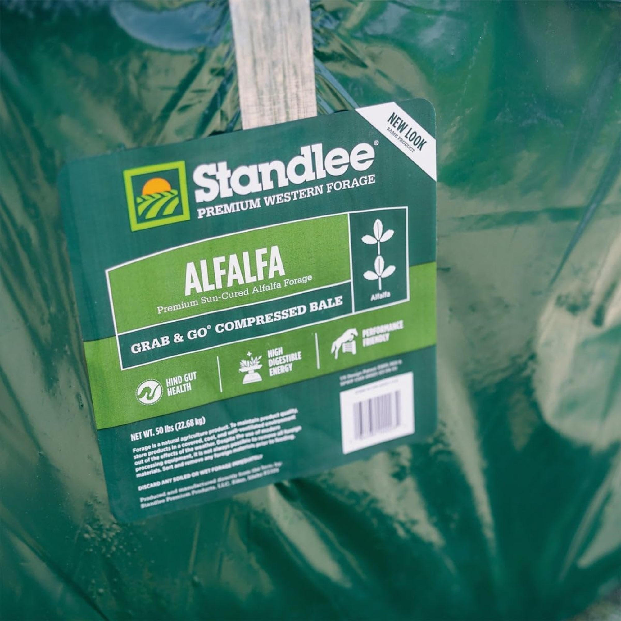 Standlee Premium Western Forage, Alfalfa Grab & Go Compressed Bale, 50lb