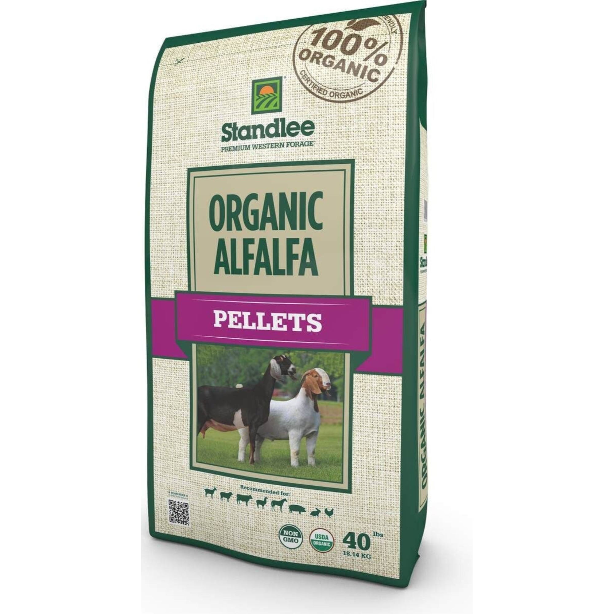 Standlee Premium Western Forage, Organic Alfalfa Pellets, 40lb