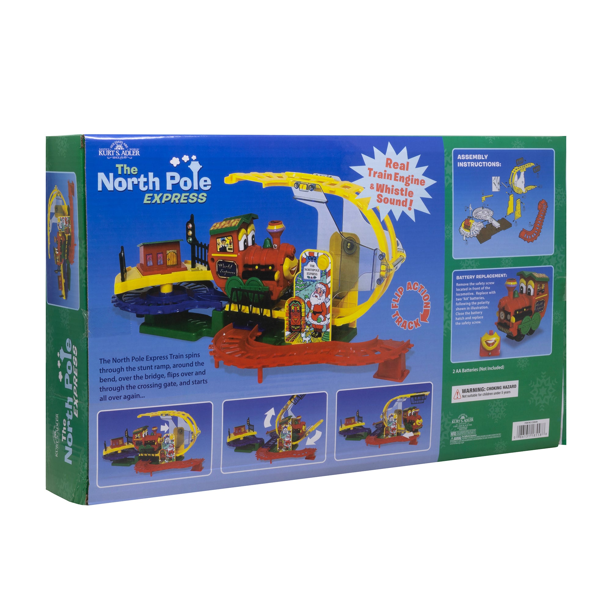 Kurt Adler Battery-Operated Musical North Pole Express Train