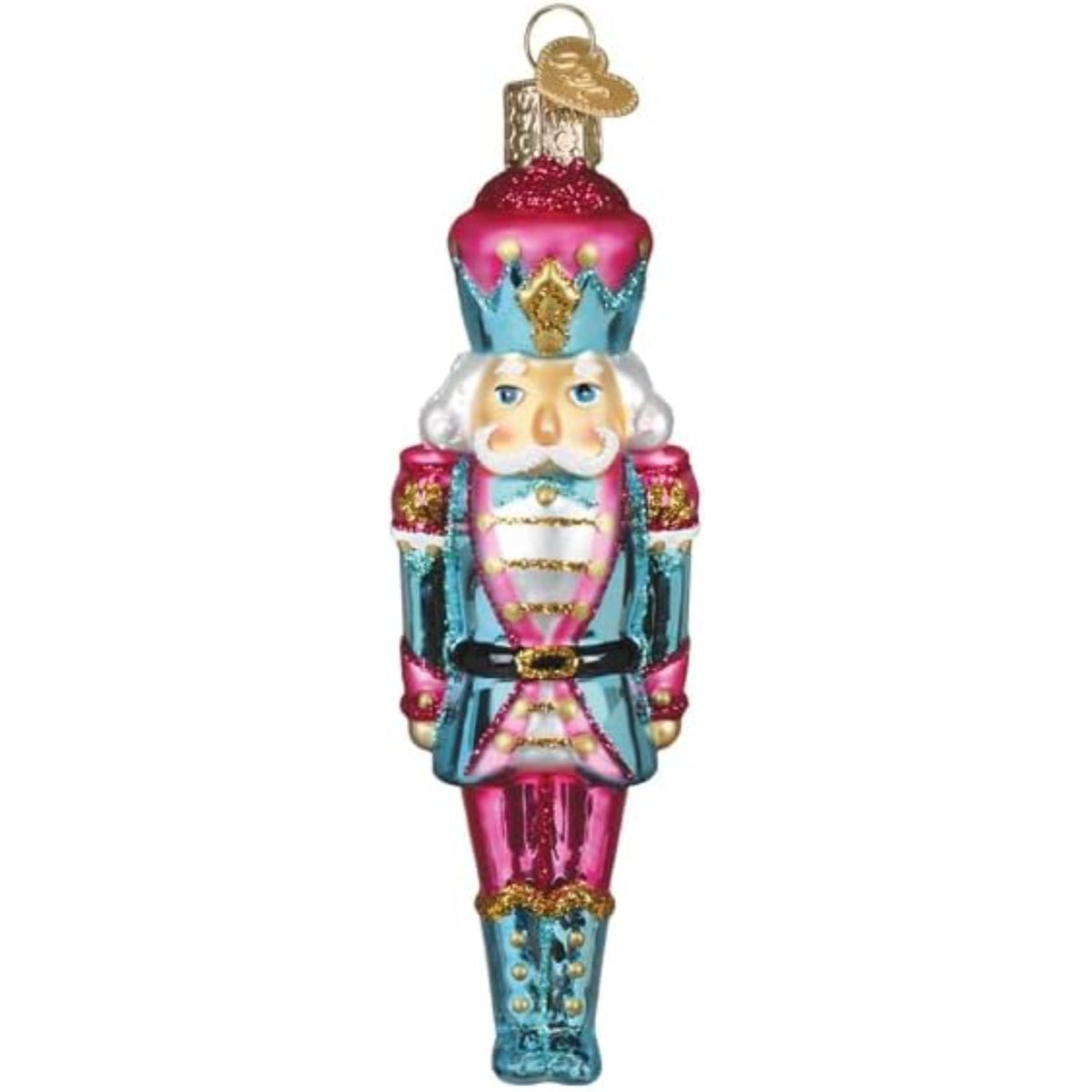 Old World Christmas Blown Glass Ornament for Christmas Tree, Pastel Nutcracker