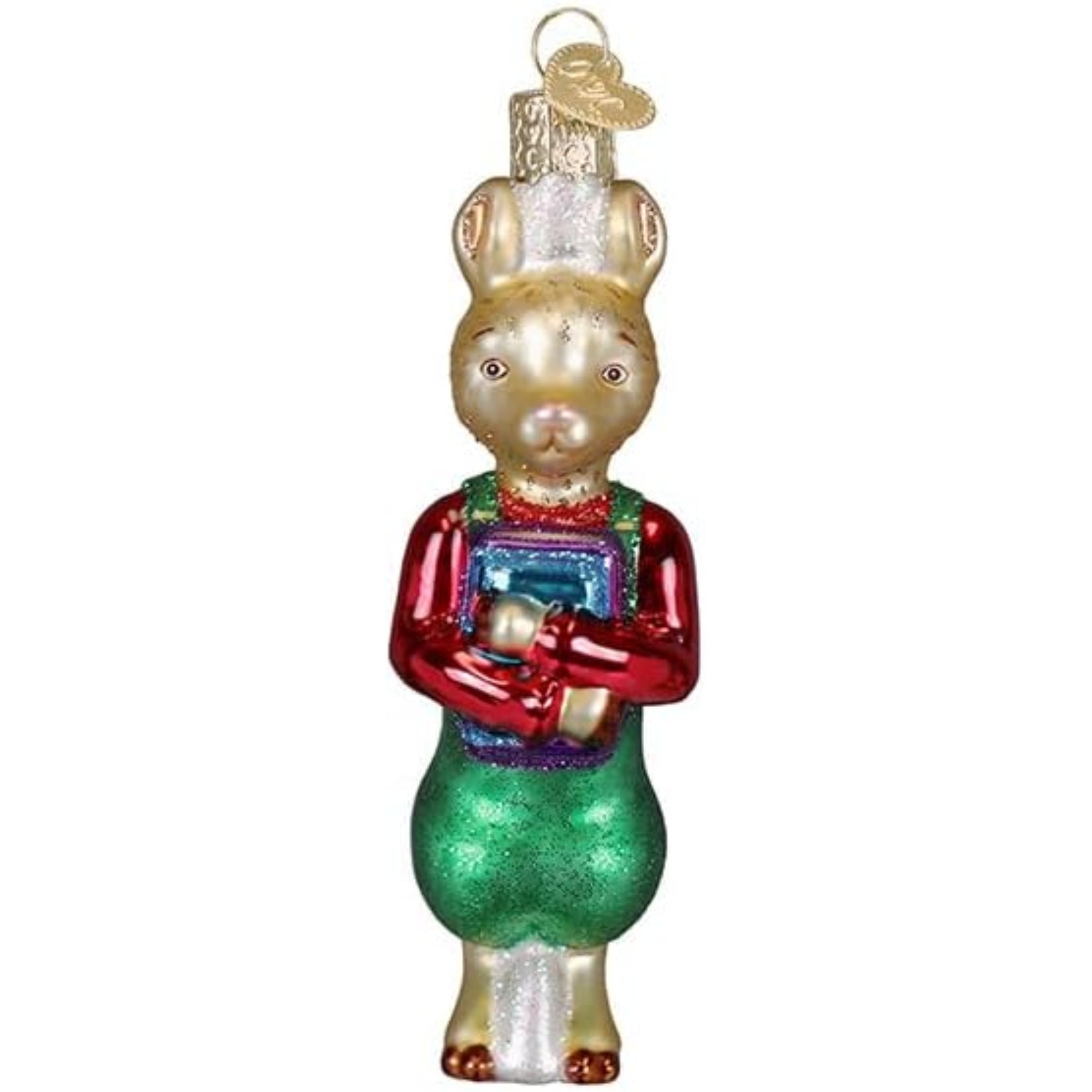 Old World Christmas Blown Glass Ornament for Christmas Tree, Llama Llama Holding Books