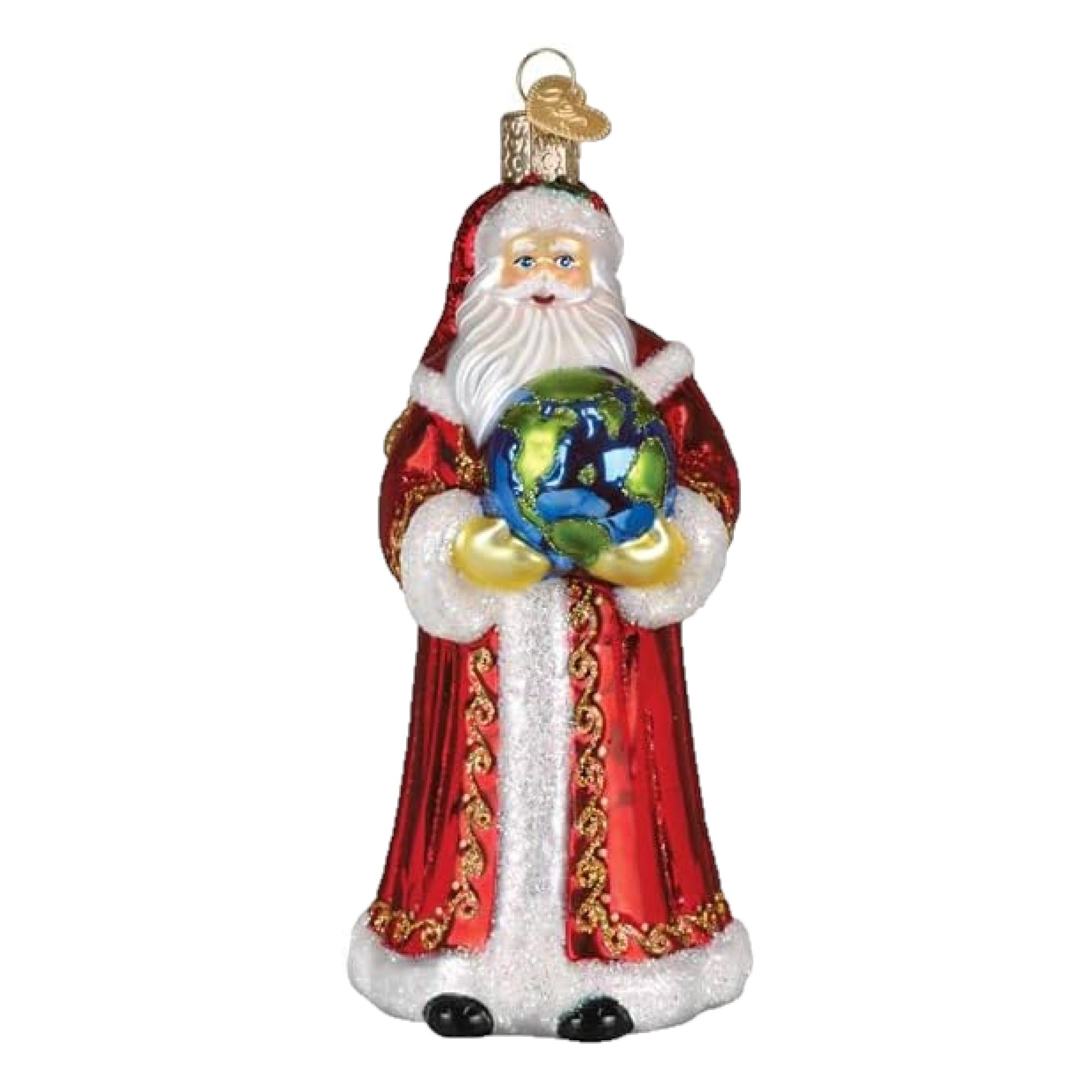 Old World Christmas Blown Glass Ornament for Christmas Tree, World Peace Santa