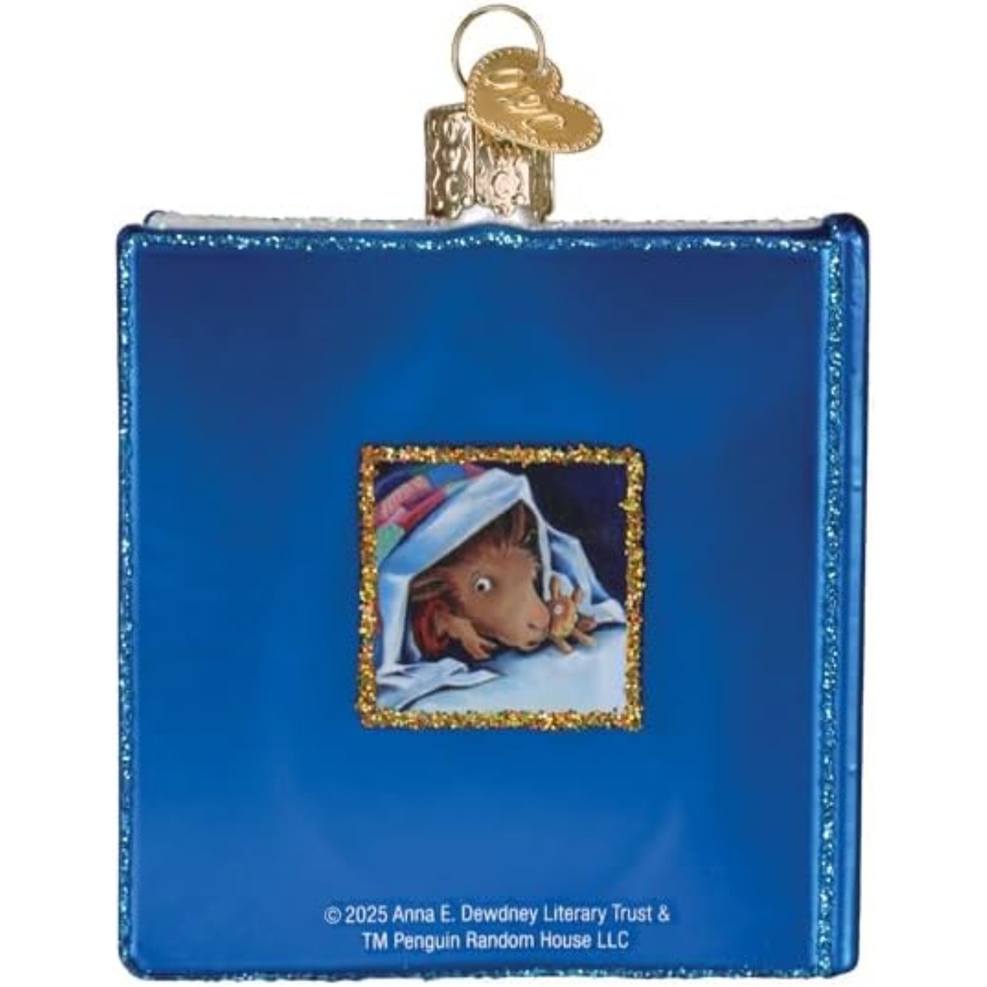 Old World Christmas Blown Glass Ornament for Christmas Tree, Llama Llama Red Pajama Book