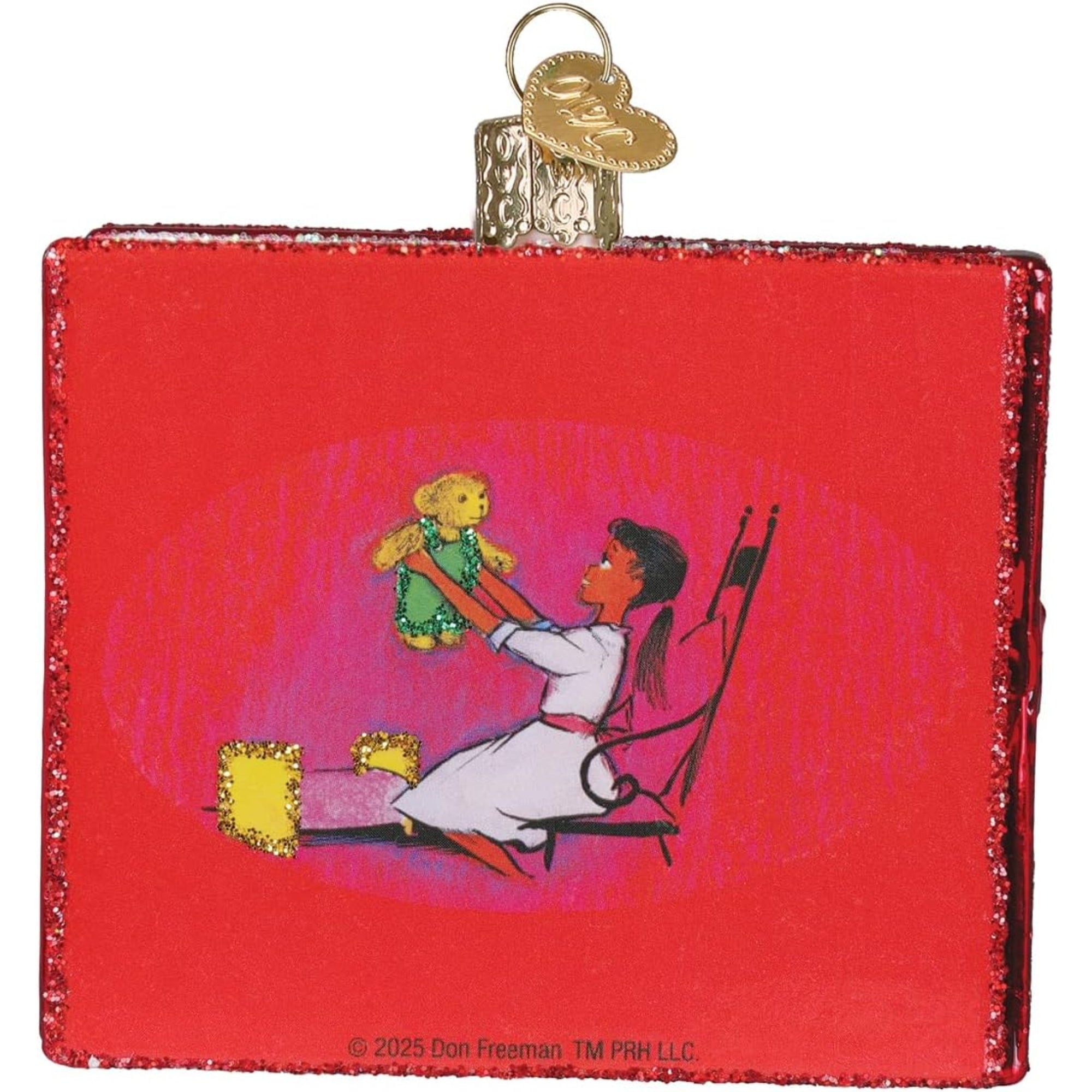 Old World Christmas Blown Glass Ornament for Christmas Tree, Corduroy Book