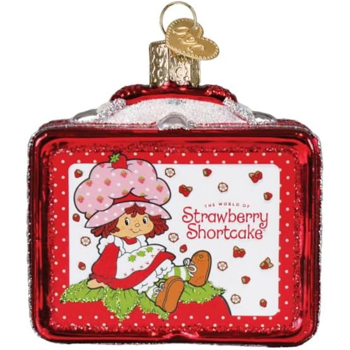 Old World Christmas Blown Glass Ornament for Christmas Tree, Strawberry Shortcake Lunchbox