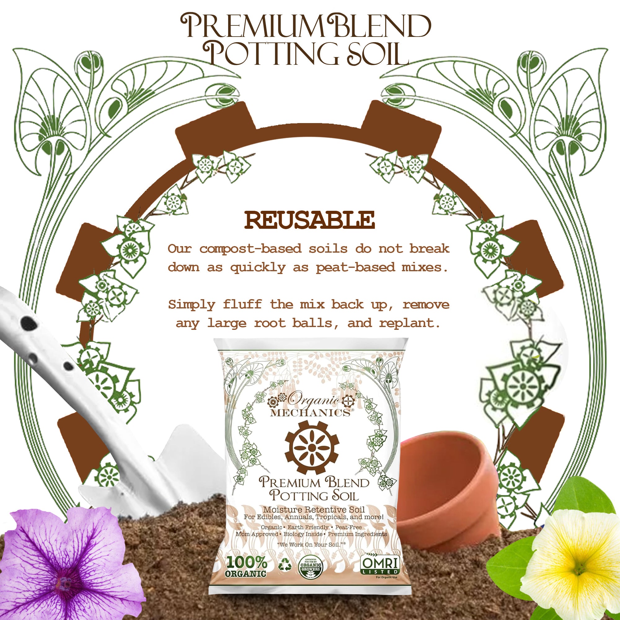 Organic Mechanics Premium Blend Potting Soil