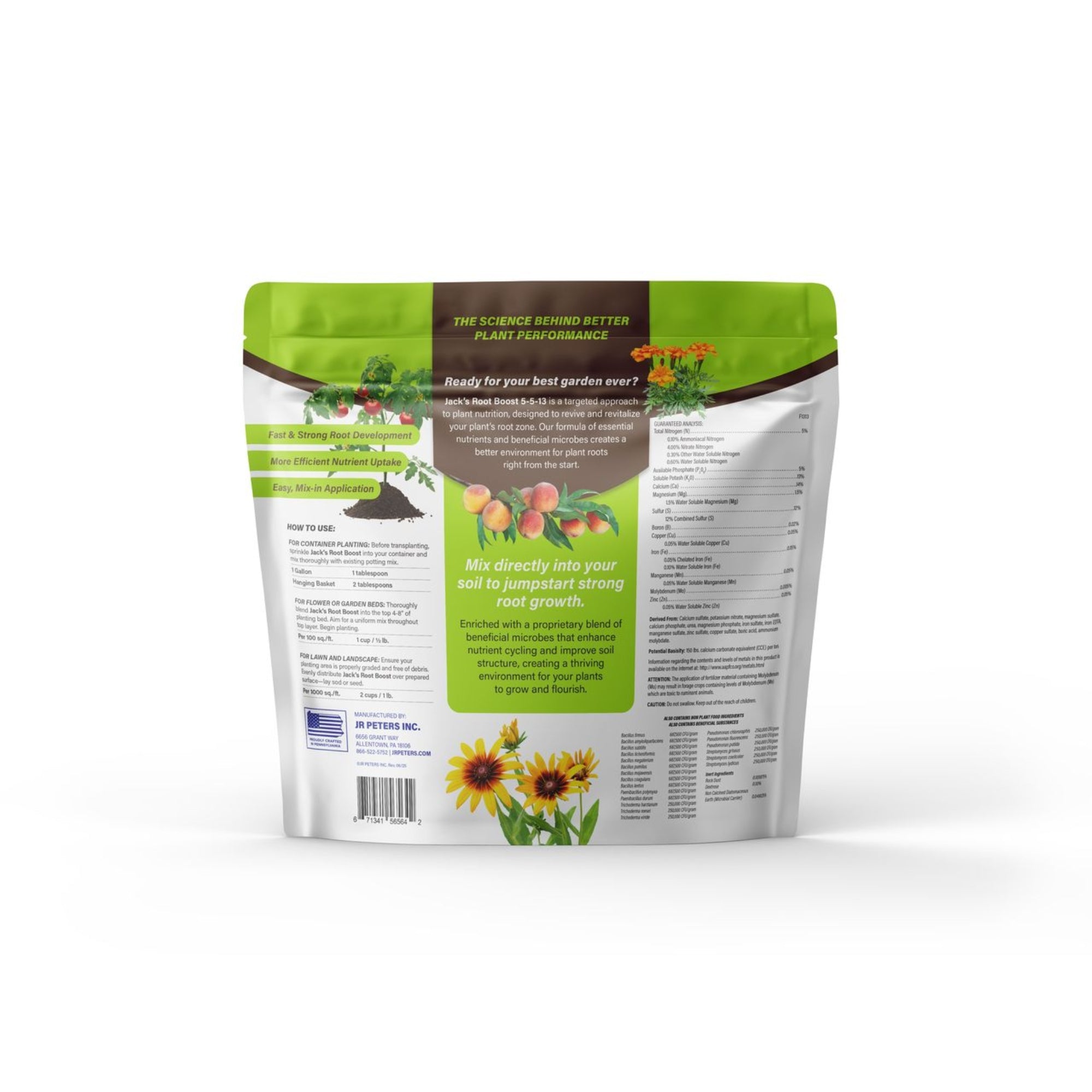 Jack’s Classic 5-5-13 Root Boost Water-Soluble Fertilizer with Micronutrients for Stimulating Root Growth, 4lbs