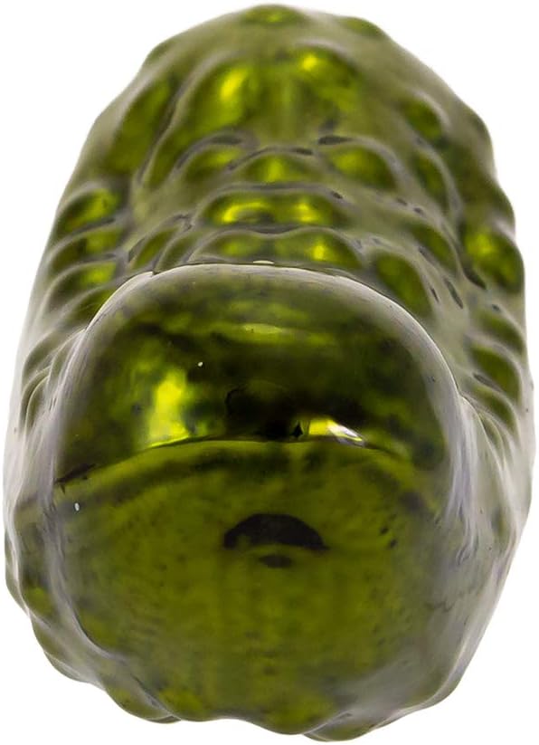 Kurt Adler Noble Gems Glass Ornament for Christmas Tree — Pickle, 4"