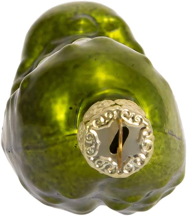 Kurt Adler Noble Gems Glass Ornament for Christmas Tree — Pickle, 4"