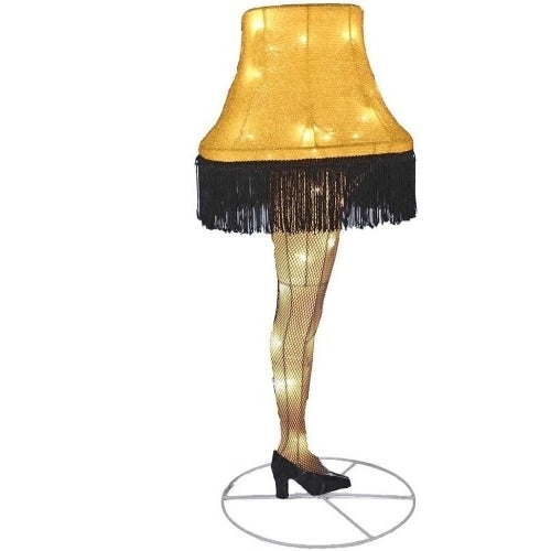 Kurt Adler Indoor A Christmas Story Leg Lamp — 3D Tinsel Lighted Holiday Decoration, 28"