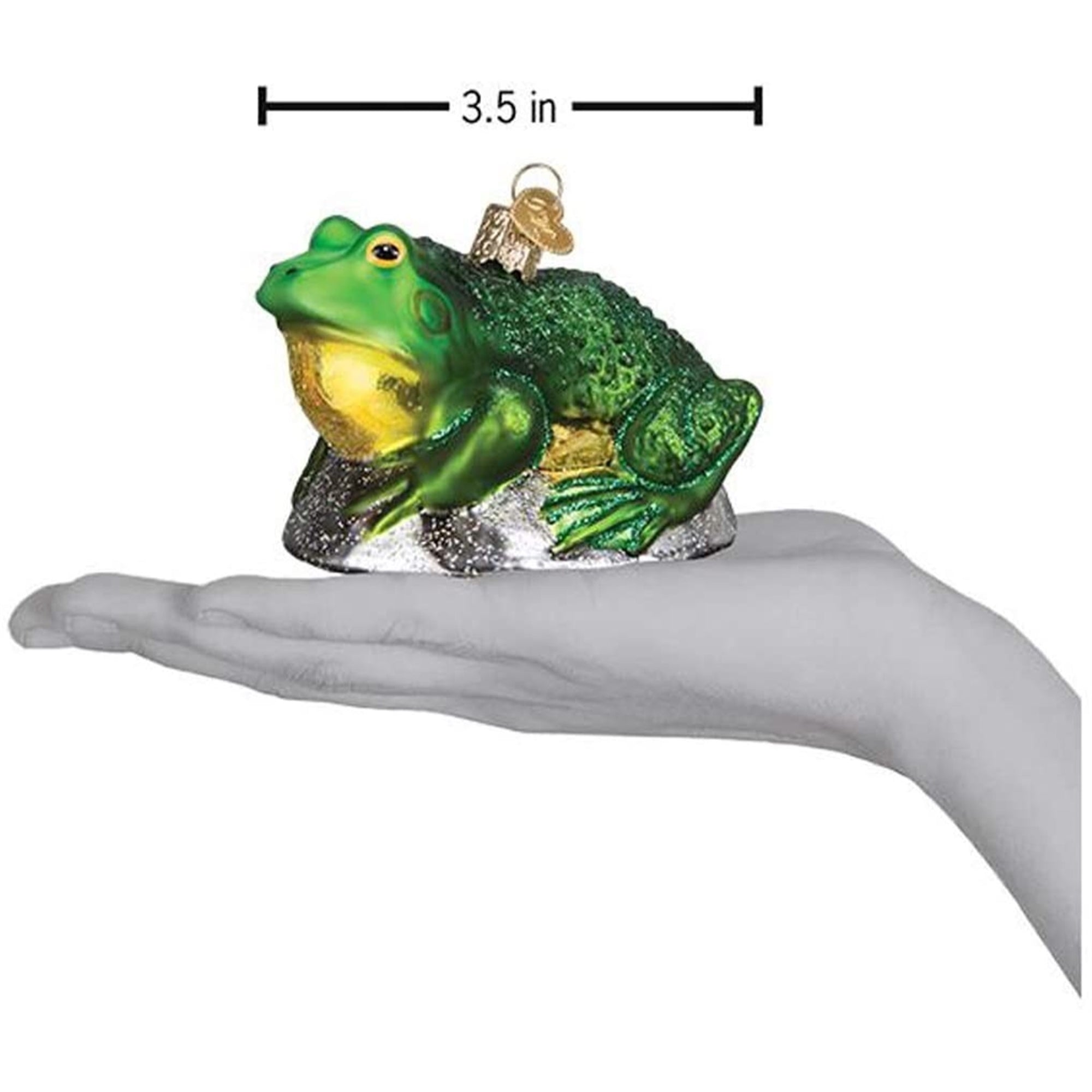 Old World Christmas Blown Glass Ornament for Christmas Tree, Bull Frog