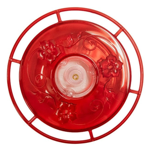 Aspects Little Fancy Red Hummingbird Feeder — 3 Feeding Ports & Ant Moat — 8 oz