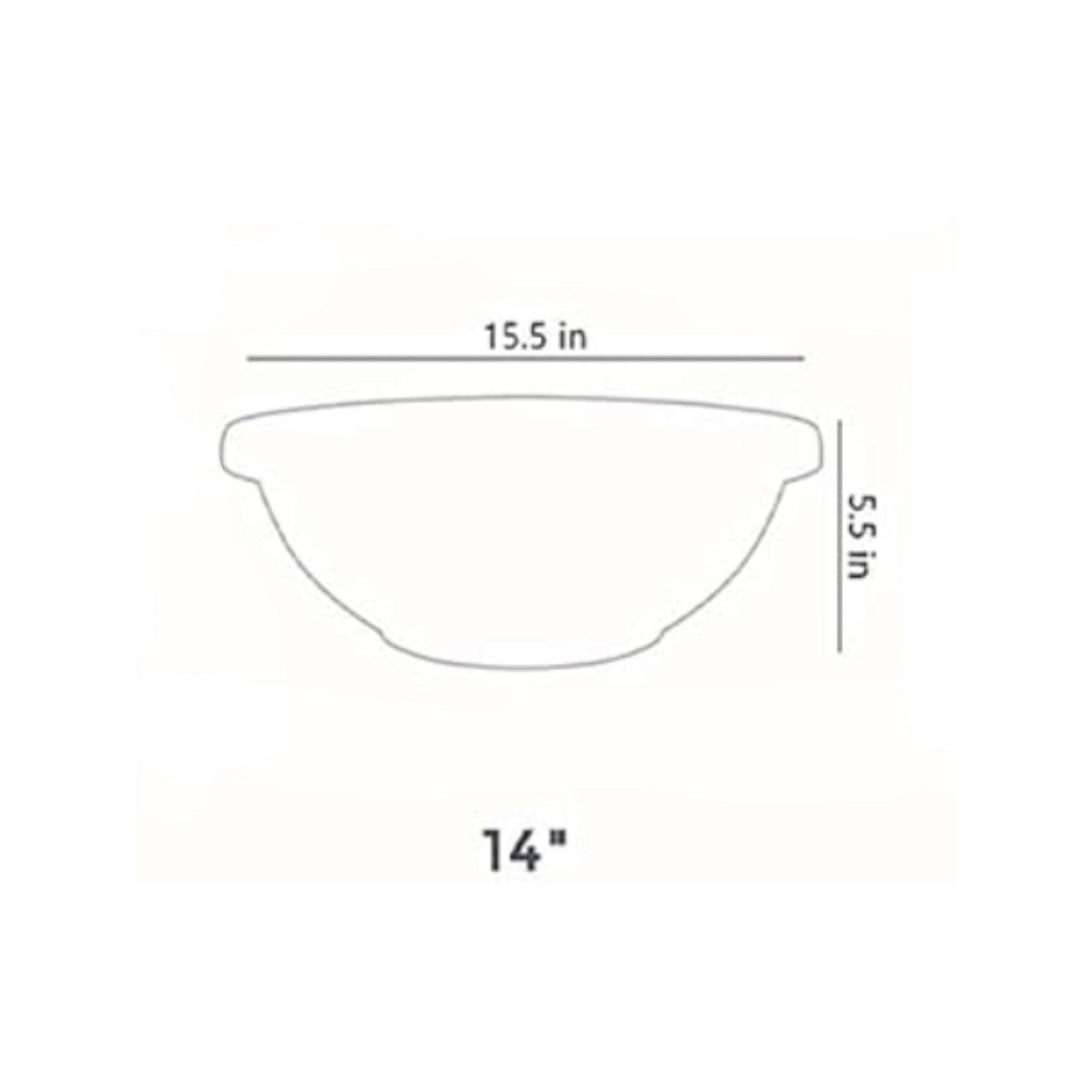 The HC Companies Garden Bowl with Removable Drain Plugs, 14in