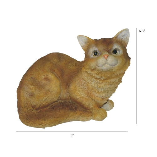 Michael Carr Designs Companion Collection, Outdoor Resin Statue Figurine — Sitting Cat, 6.3"