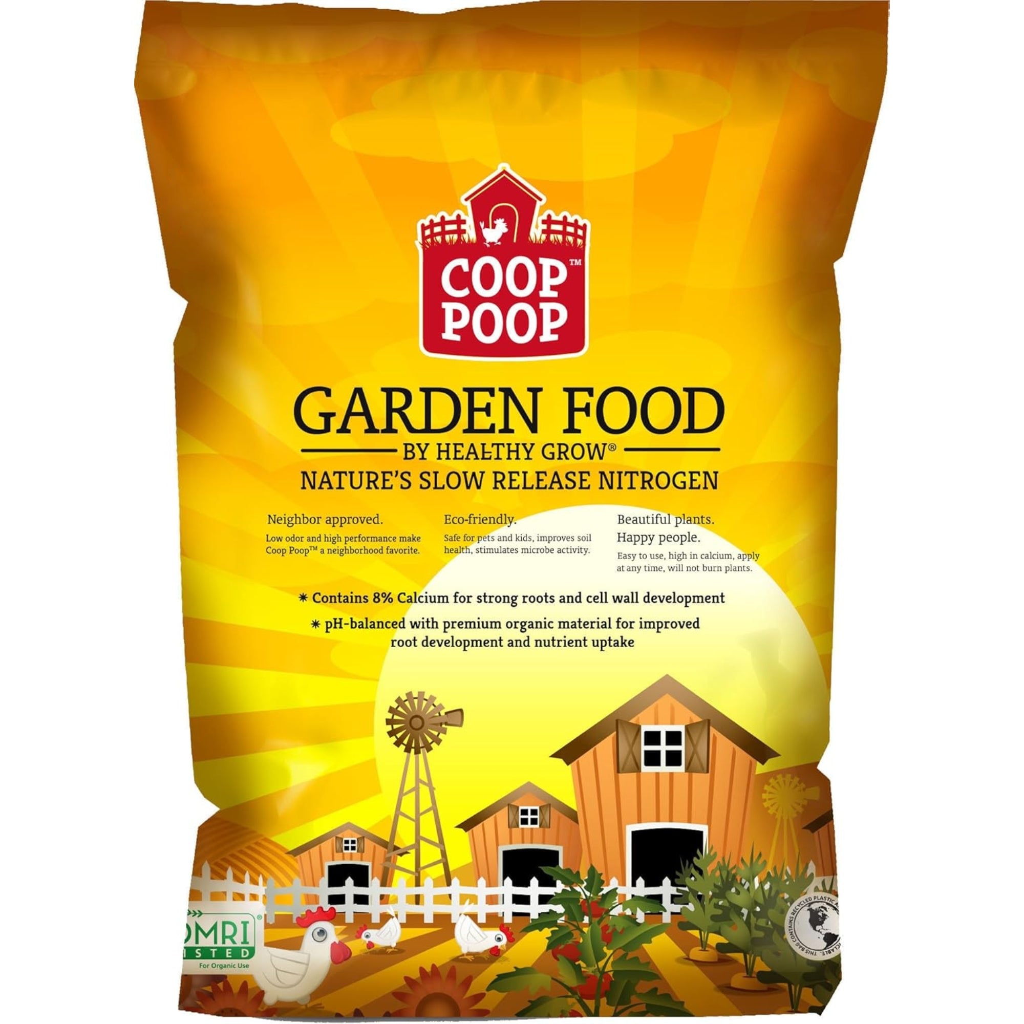 Coop Poop All-Purpose Organic Garden Food with Slow-Release Nitrogen, 40lbs
