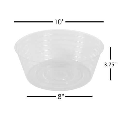 Curtis Wagner Plastics Heavy-Gauge Vinyl Deep Drop-In Basket Liner, Clear — 10”
