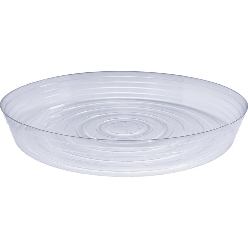 Curtis Wagner Plastics Vinyl Plant Saucer — Air-Flow Bottom Design, Clear — 25”