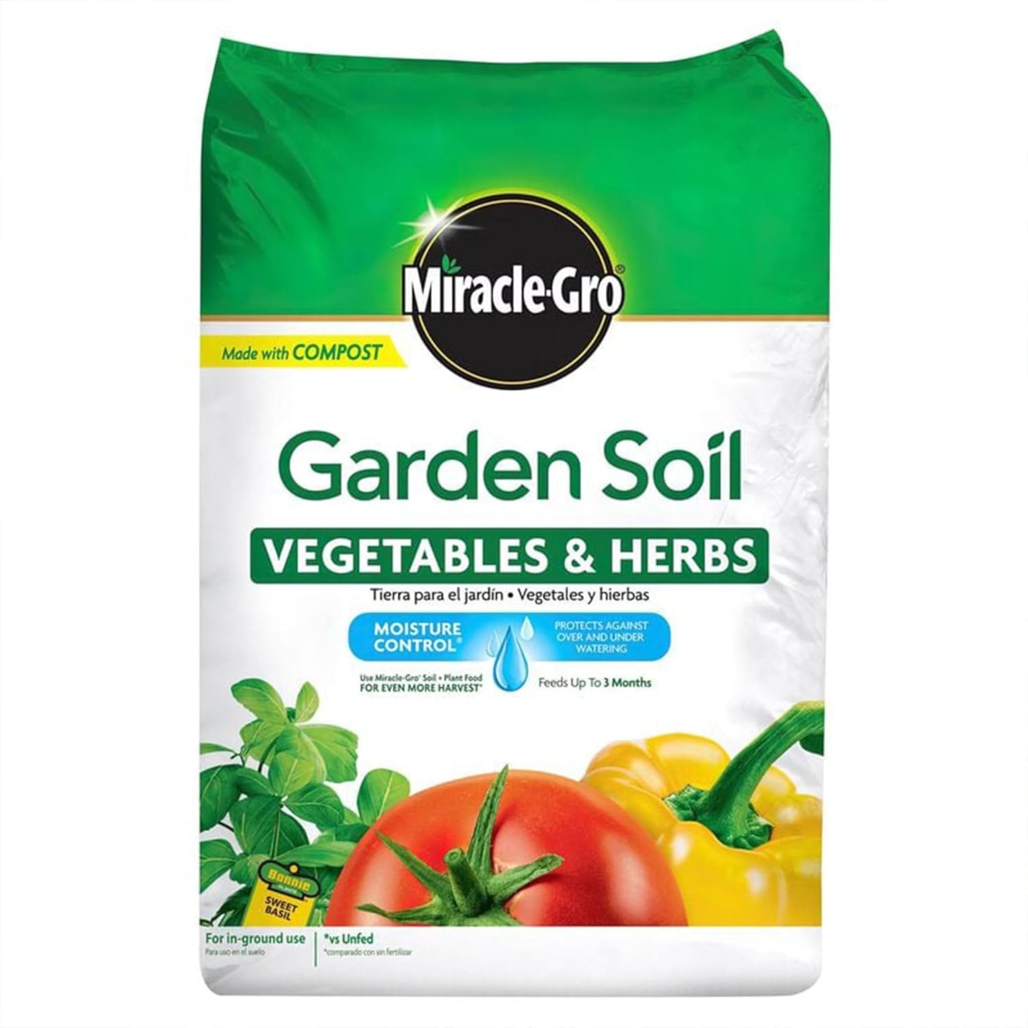 Miracle-Gro Vegetables and Herbs Garden Soil with Moisture Control, 1.5 cu ft