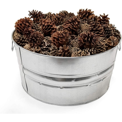 Behrens Round Galvanized Steel Tub — Multi-Purpose Silver Utility Tub, 15 Gallon