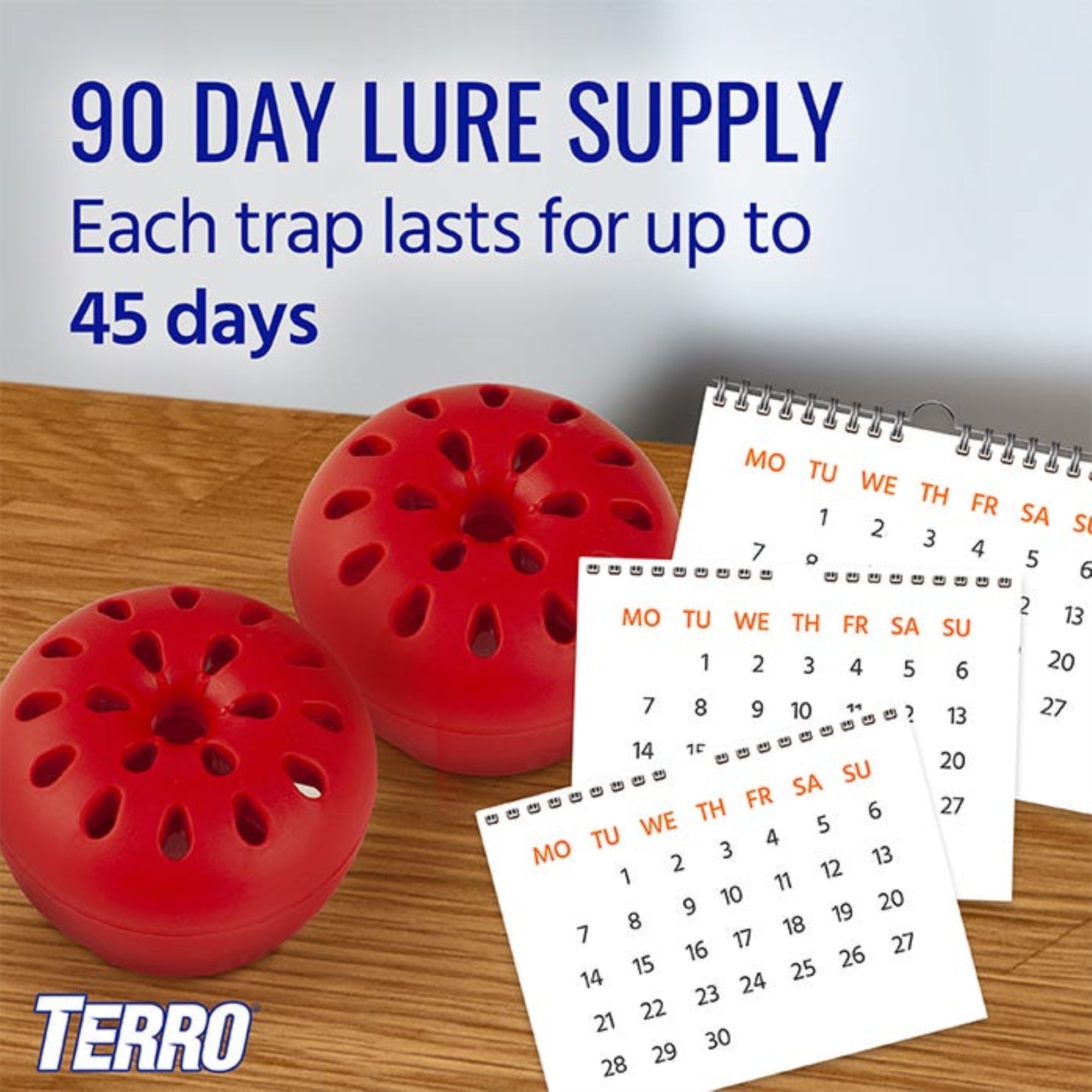 Terro Apple-Shaped Indoor Fruit Fly Lure and Traps – Includes 2 Traps