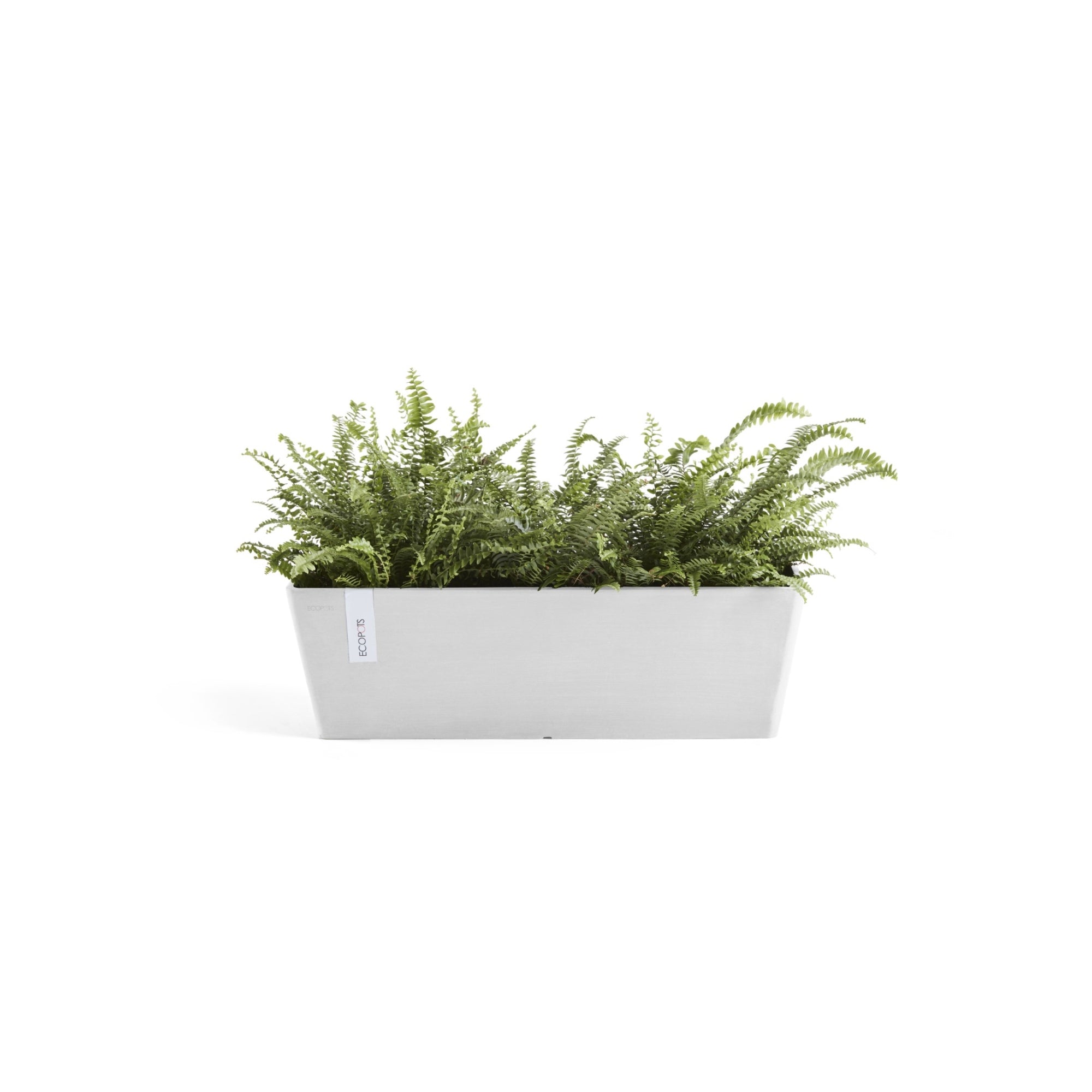 Ecopots Bruges Durable Modern Rectangular Indoor/Outdoor Recycled-Based Composite Flower Pot Planter