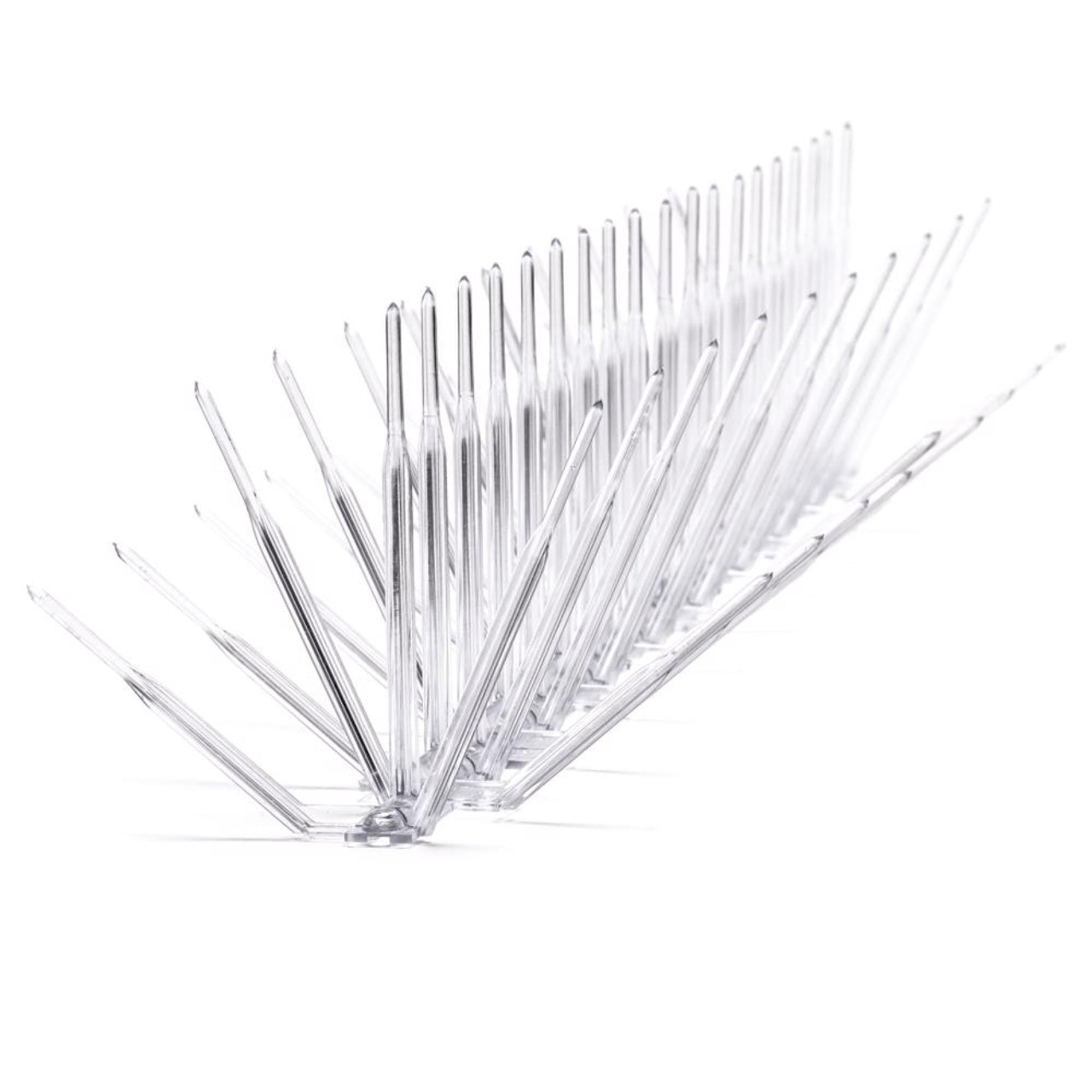 Bird B Gone Humane Plastic Bird Spikes, 5” x 6" (W x L) – Large Bird Repellant