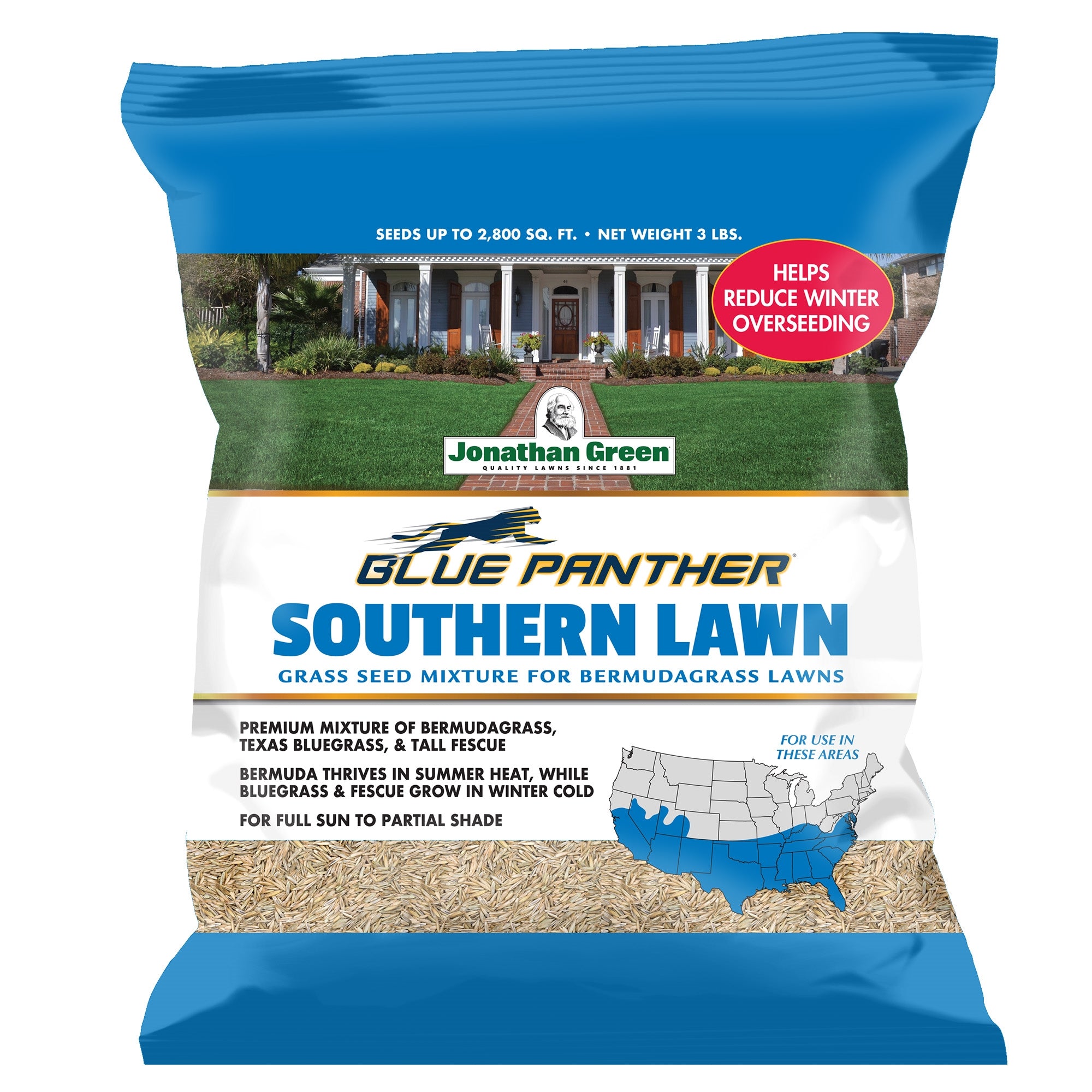 Jonathan Green Blue Panther Southern Lawn Grass Seed Mixture