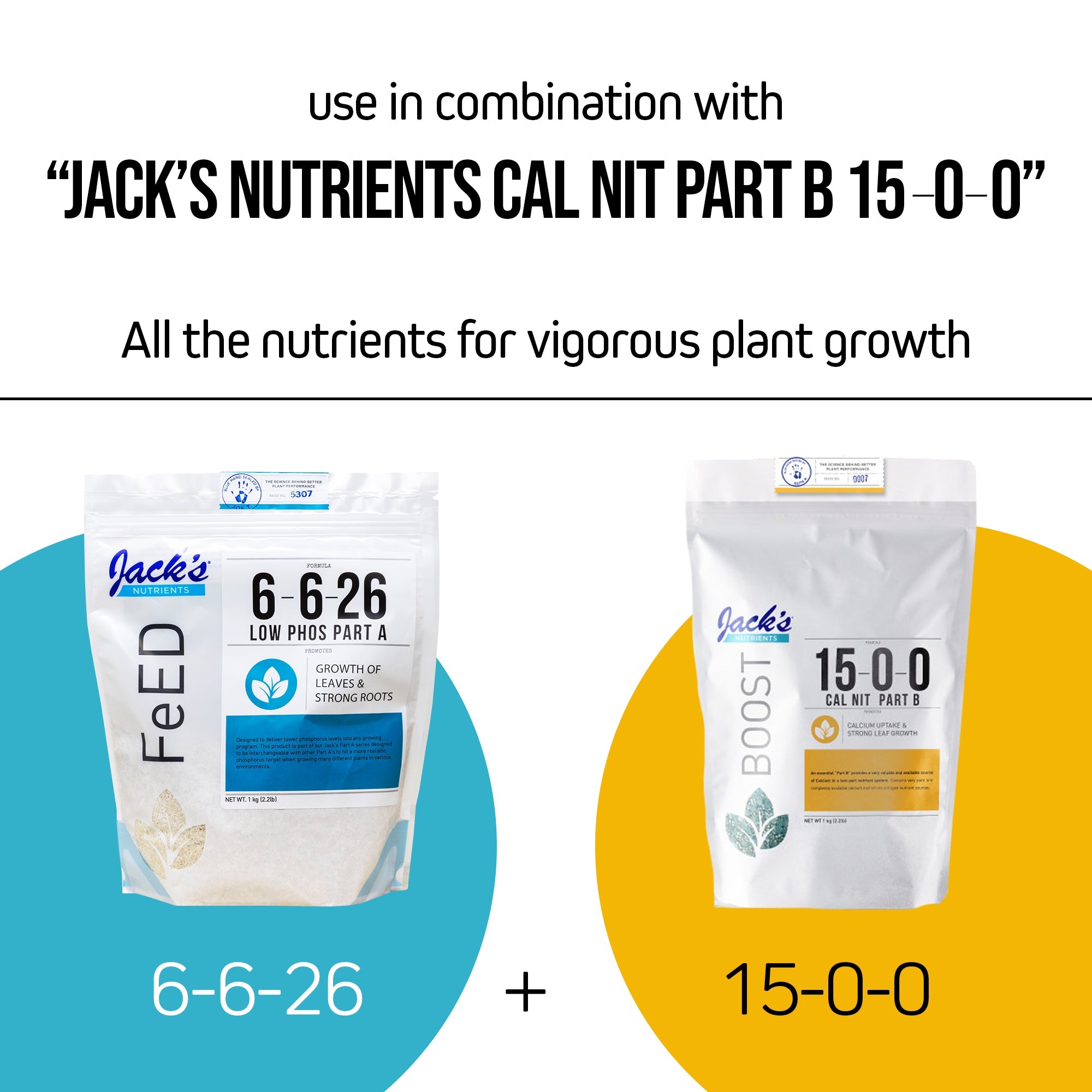 Jack’s Nutrients 6-6-26 Low Phos Part A Water-Soluble Fertilizer