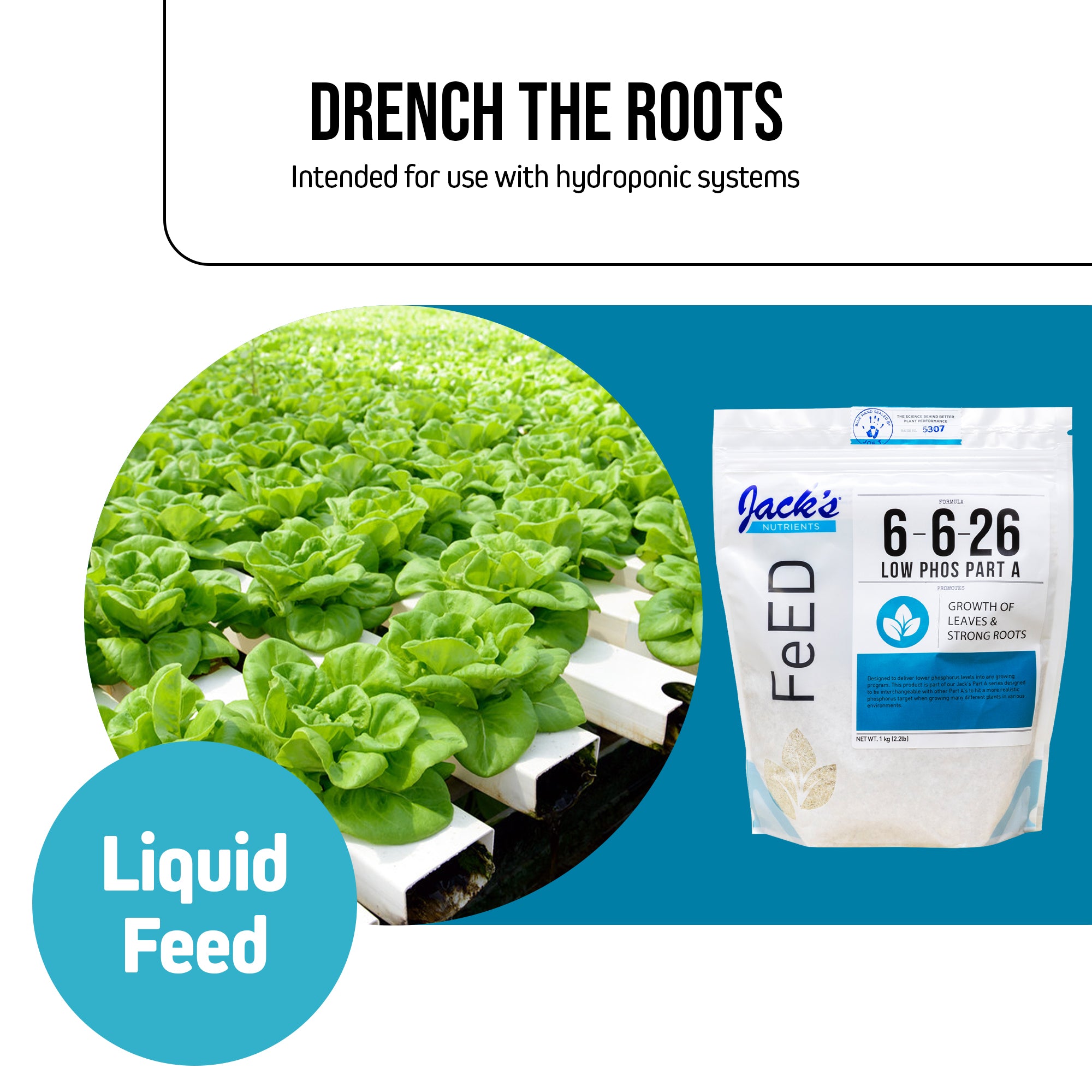 Jack’s Nutrients 6-6-26 Low Phos Part A Water-Soluble Fertilizer