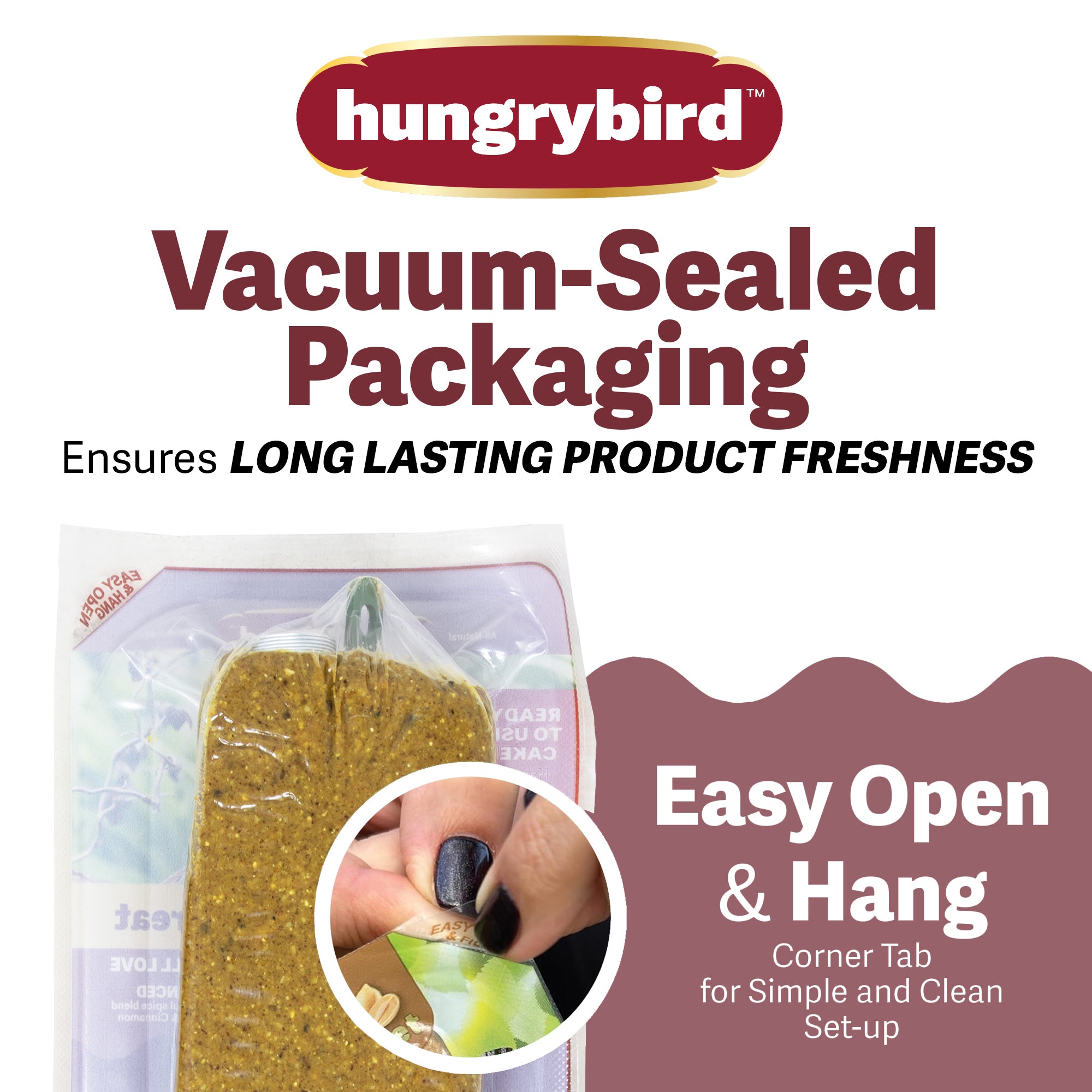 Hungrybird Cackleberry Suet Cake Treat, 15oz – All-Natural Poultry Snack