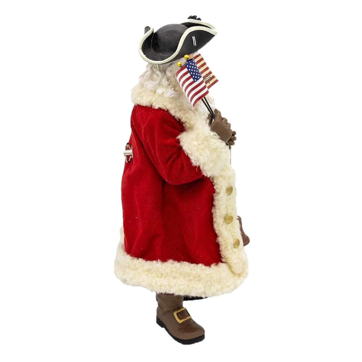 Kurt Adler Fabriche Musical Figurine, America's 250th Anniversary Santa, 11"