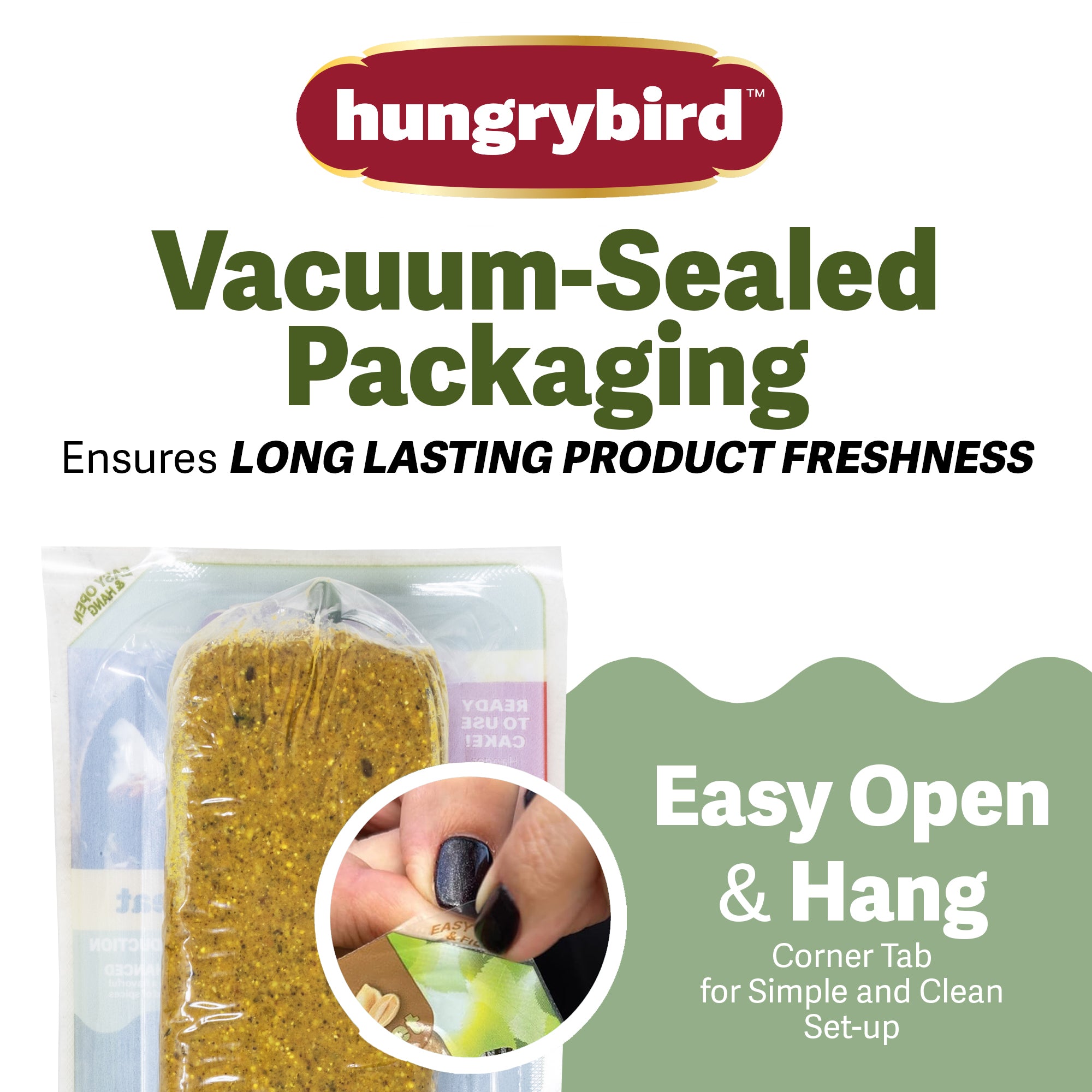 Hungrybird Golden Egg Suet Cake Treat, 15oz – All-Natural Poultry Snack