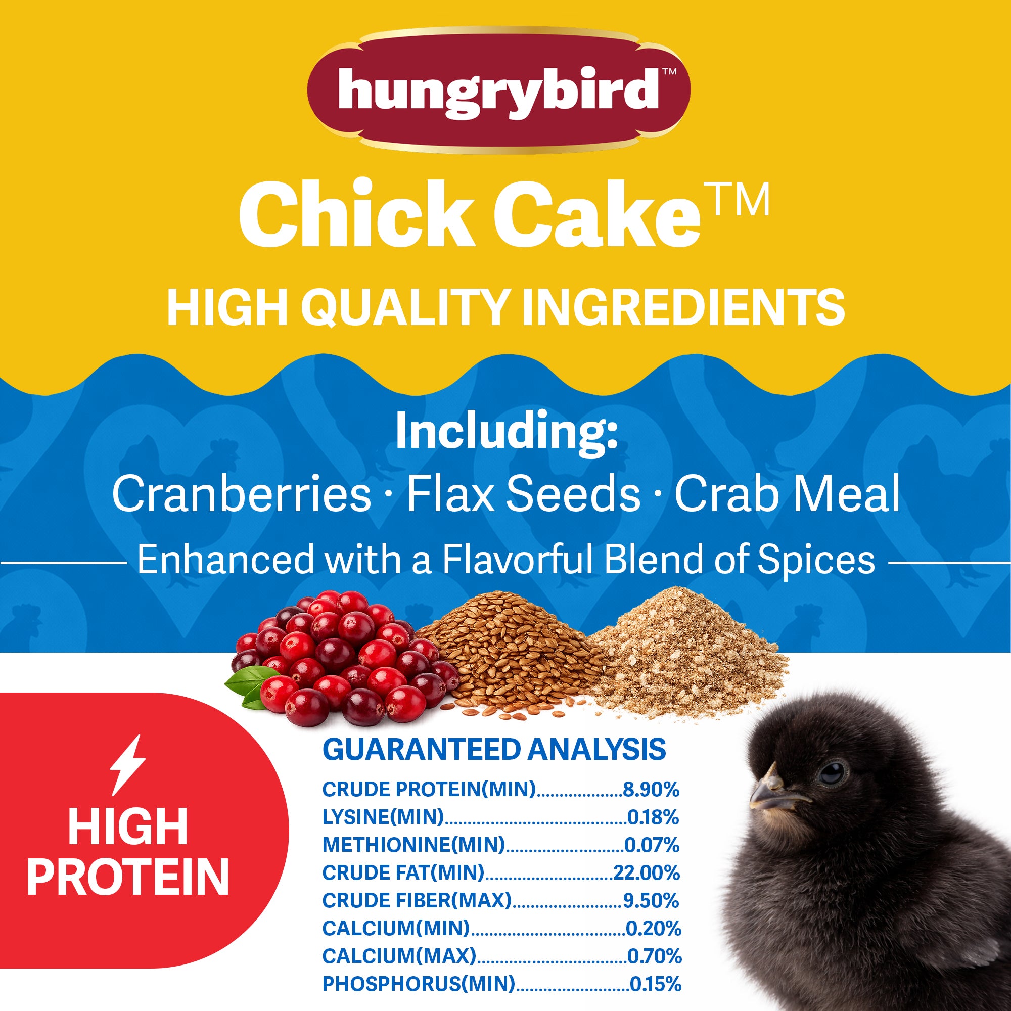 Hungrybird Chick Suet Cake Treat, 15 oz – All-Natural Poultry Snack