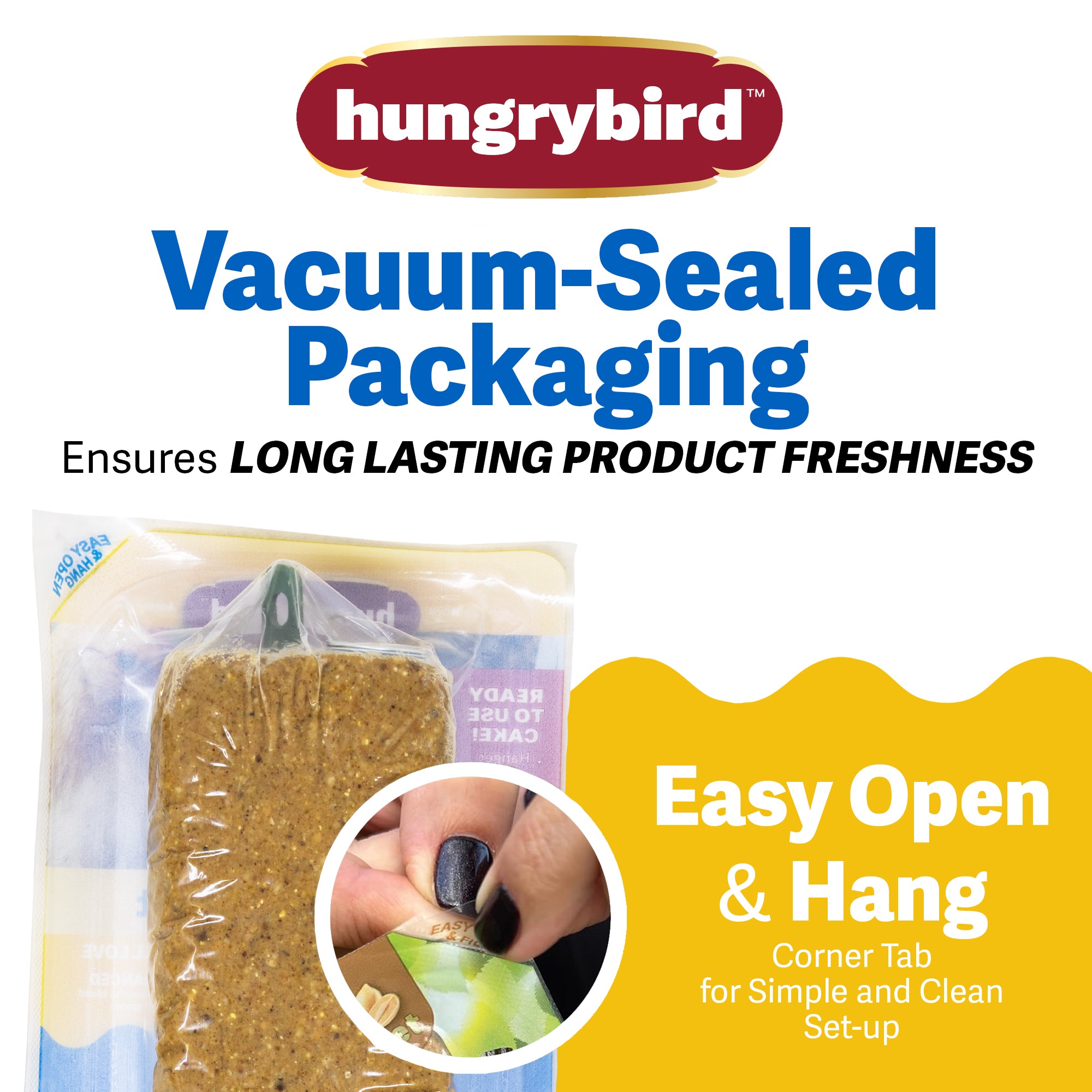 Hungrybird Chick Suet Cake Treat, 15 oz – All-Natural Poultry Snack