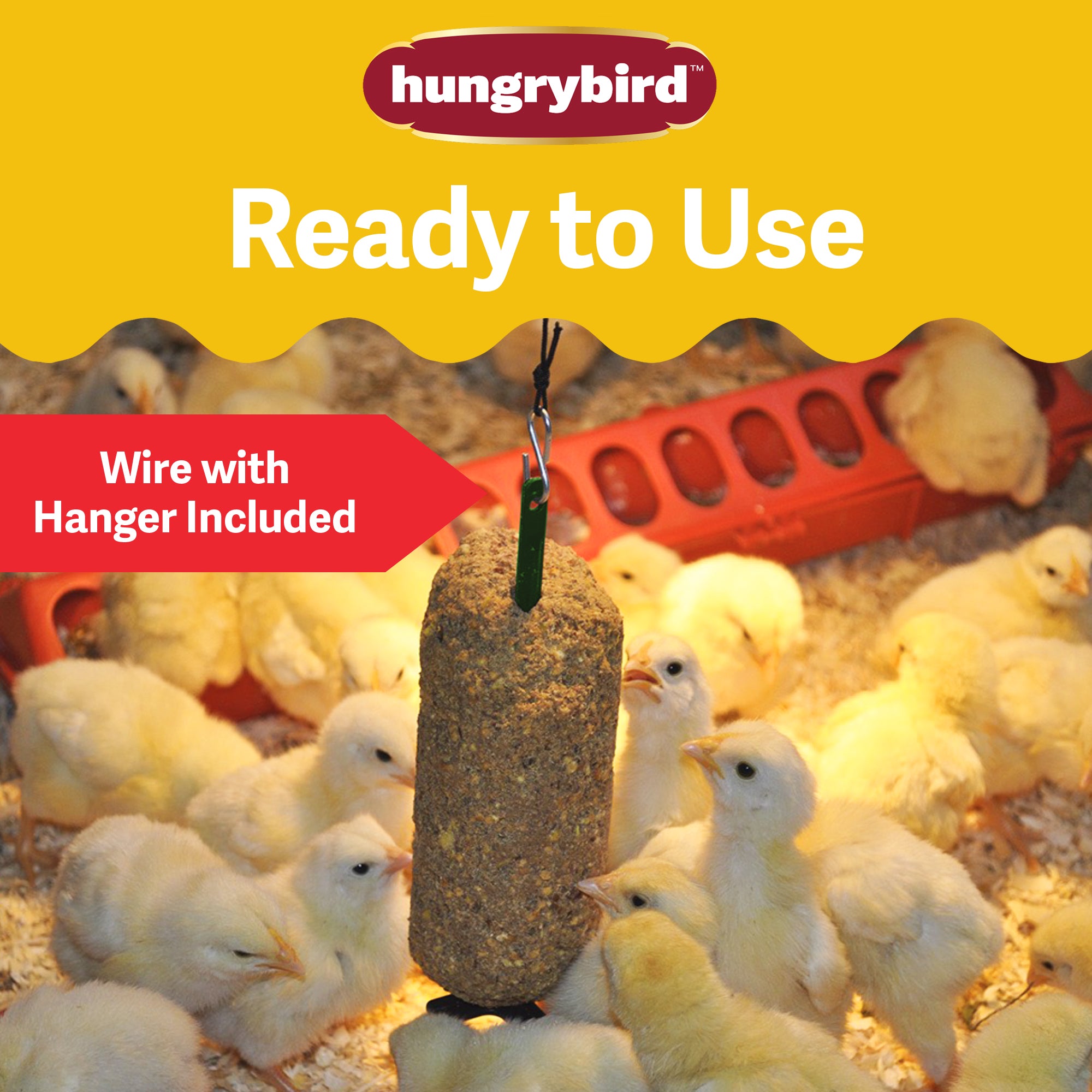 Hungrybird Chick Suet Cake Treat, 15 oz – All-Natural Poultry Snack