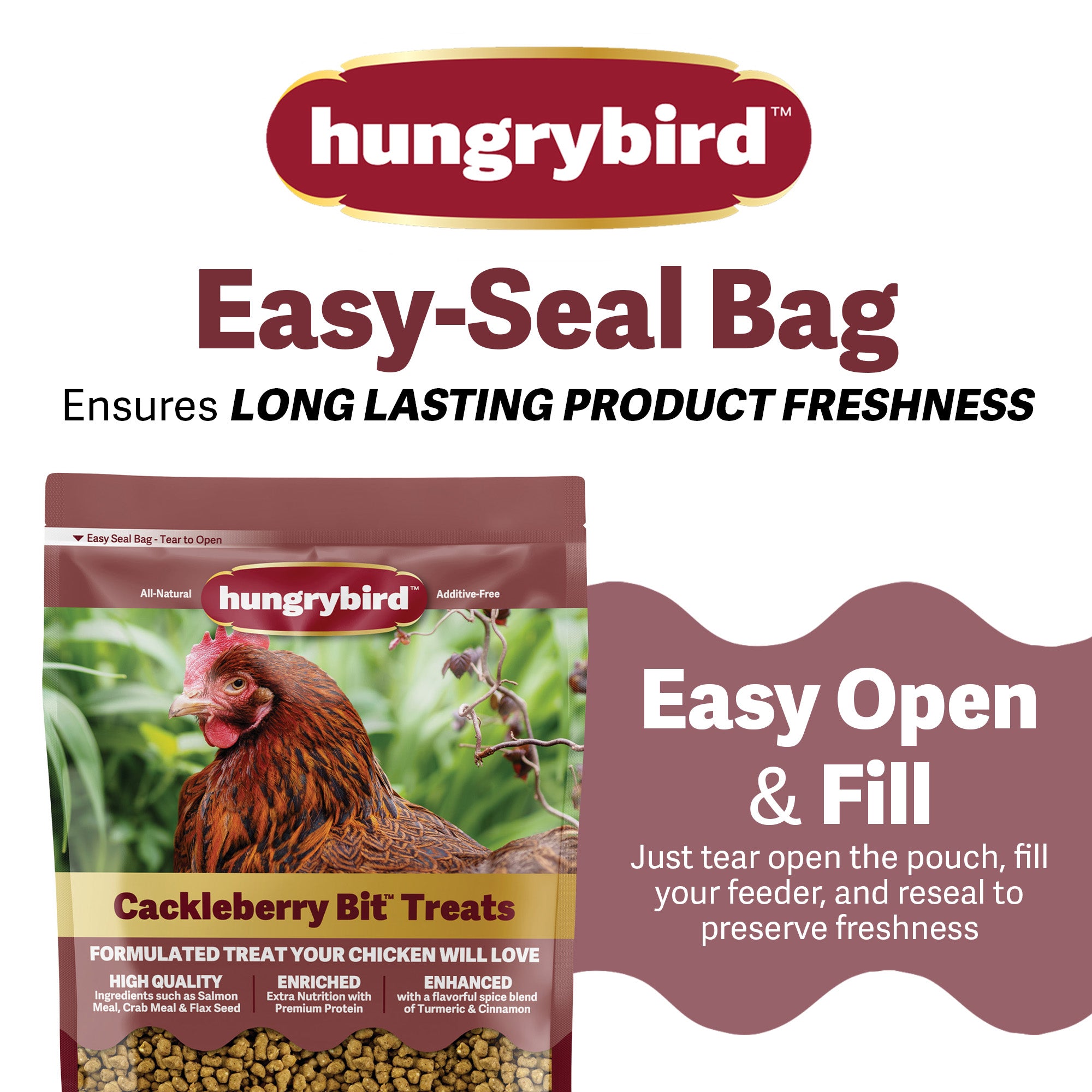 Hungrybird Crackleberry Bits, 1.75lbs – All-Natural Suet Poultry Treats