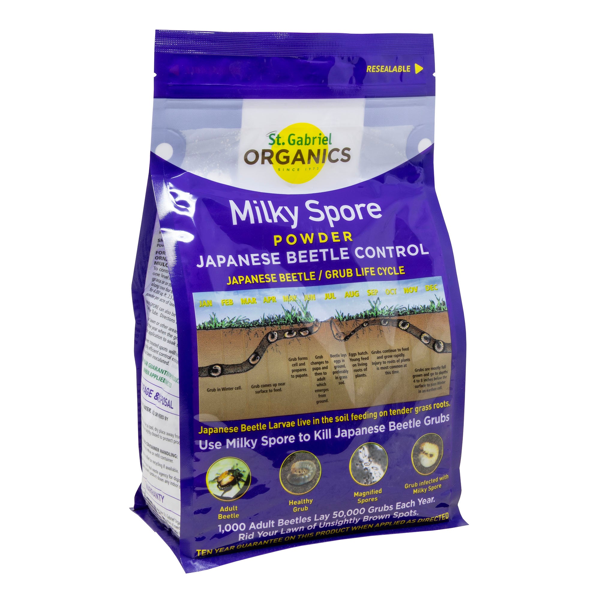 St. Gabriel Organics Milky Spore Japanese Beetle Grub Killer Powder