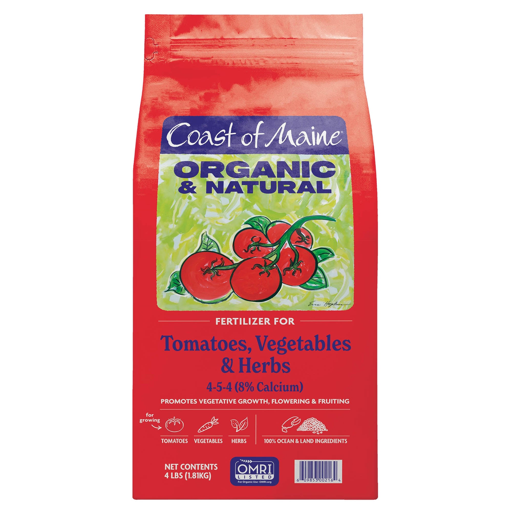 Coast of Maine Organic & Natural Fertilizer for Tomatoes, Vegetables & Herbs