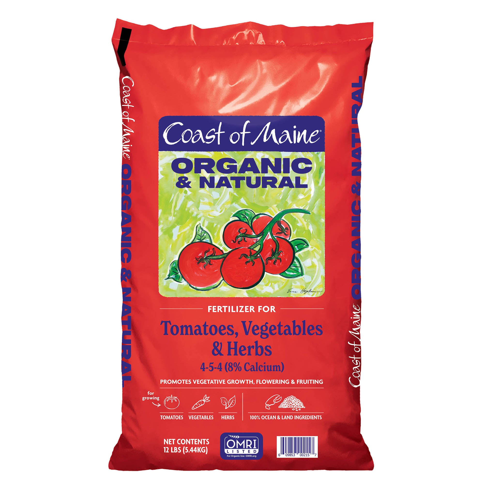 Coast of Maine Organic & Natural Fertilizer for Tomatoes, Vegetables & Herbs