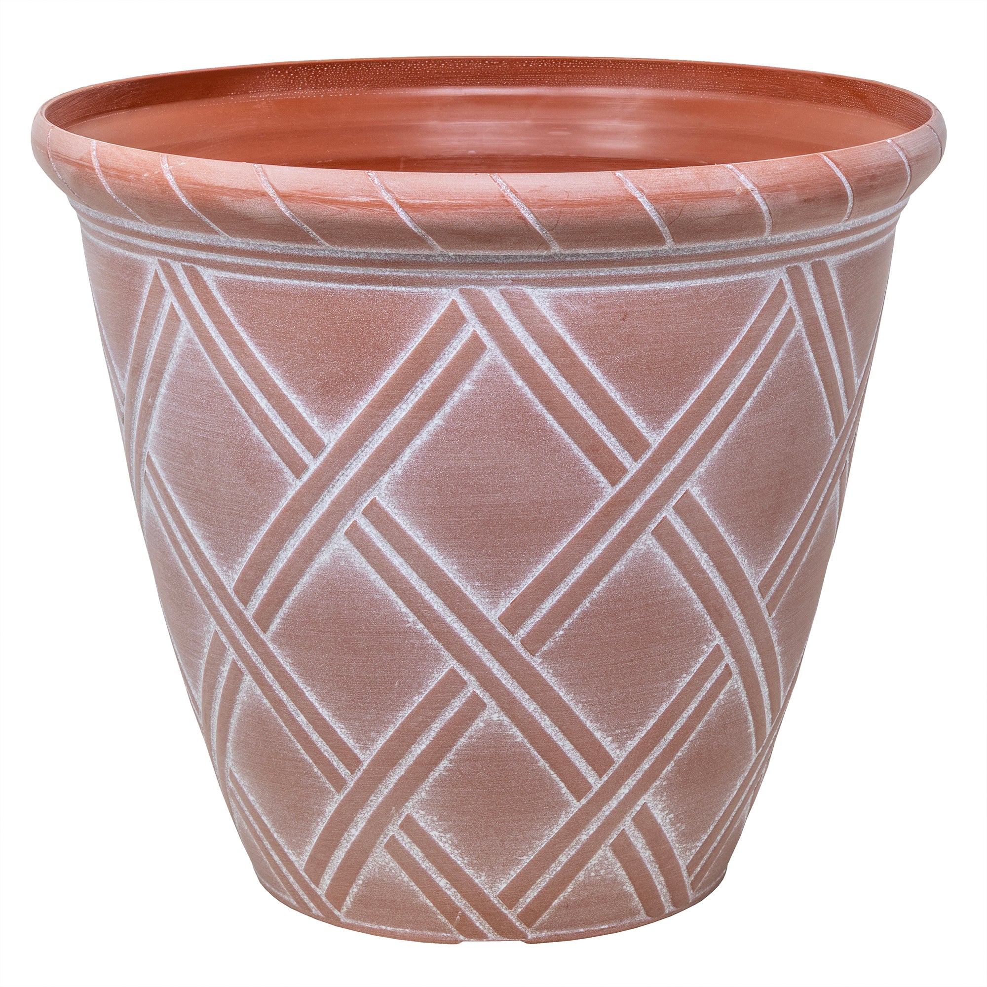 Garden Elements Trellis Decorative Lattice Round Planter