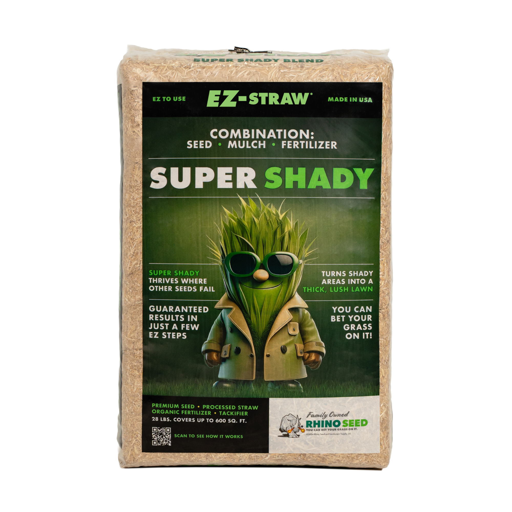 EZ-Straw Super Shady Grass Seed, Mulch and Fertilizer Combination