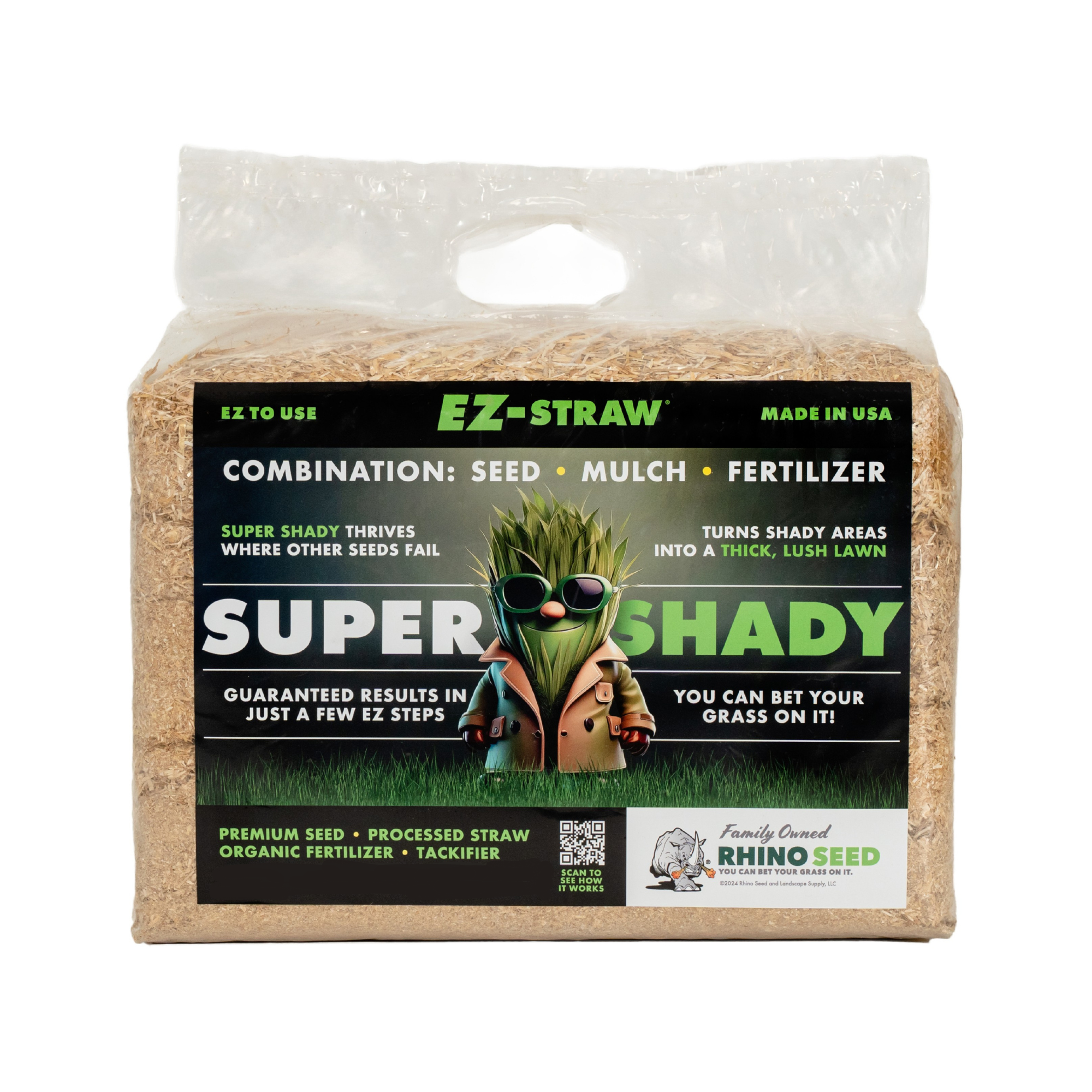EZ-Straw Super Shady Grass Seed, Mulch and Fertilizer Combination