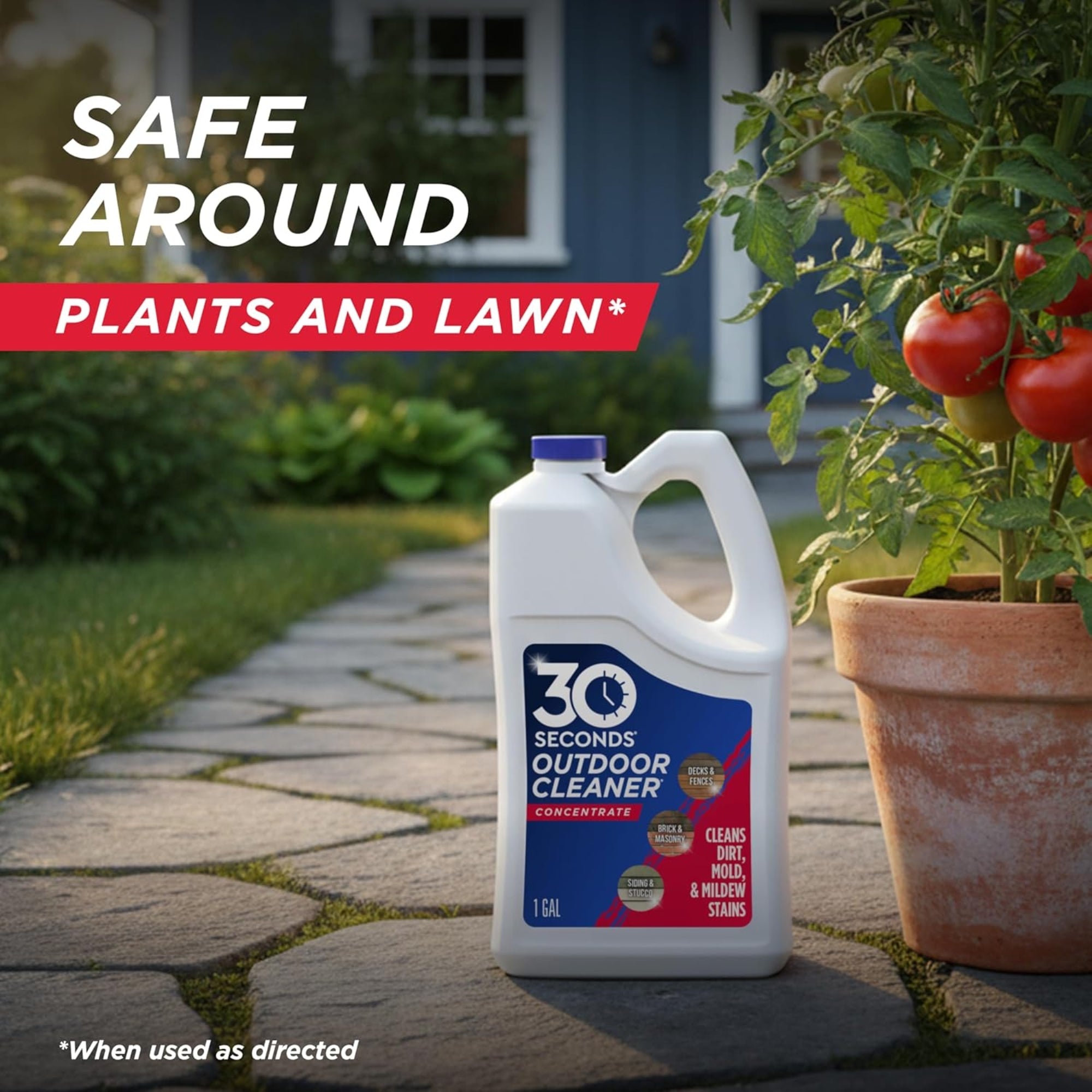 30 SECONDS Outdoor Cleaner for Mold, Mildew, and More, 1 Gallon Concentrate