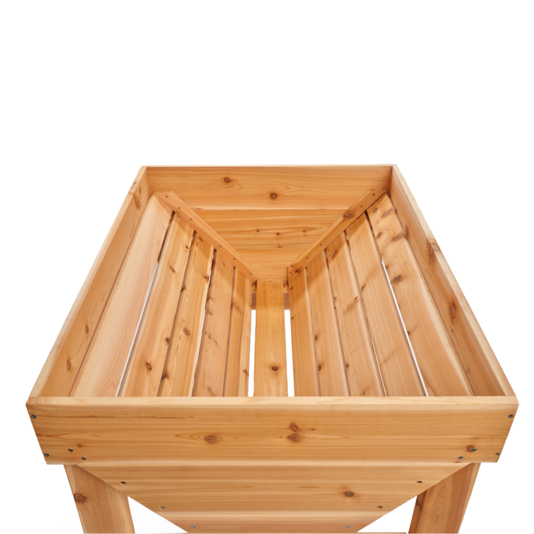VegTrug Classic Raised Bed Uncoated Red Cedar Wood Planter, Natural, Small 1m - Made in USA