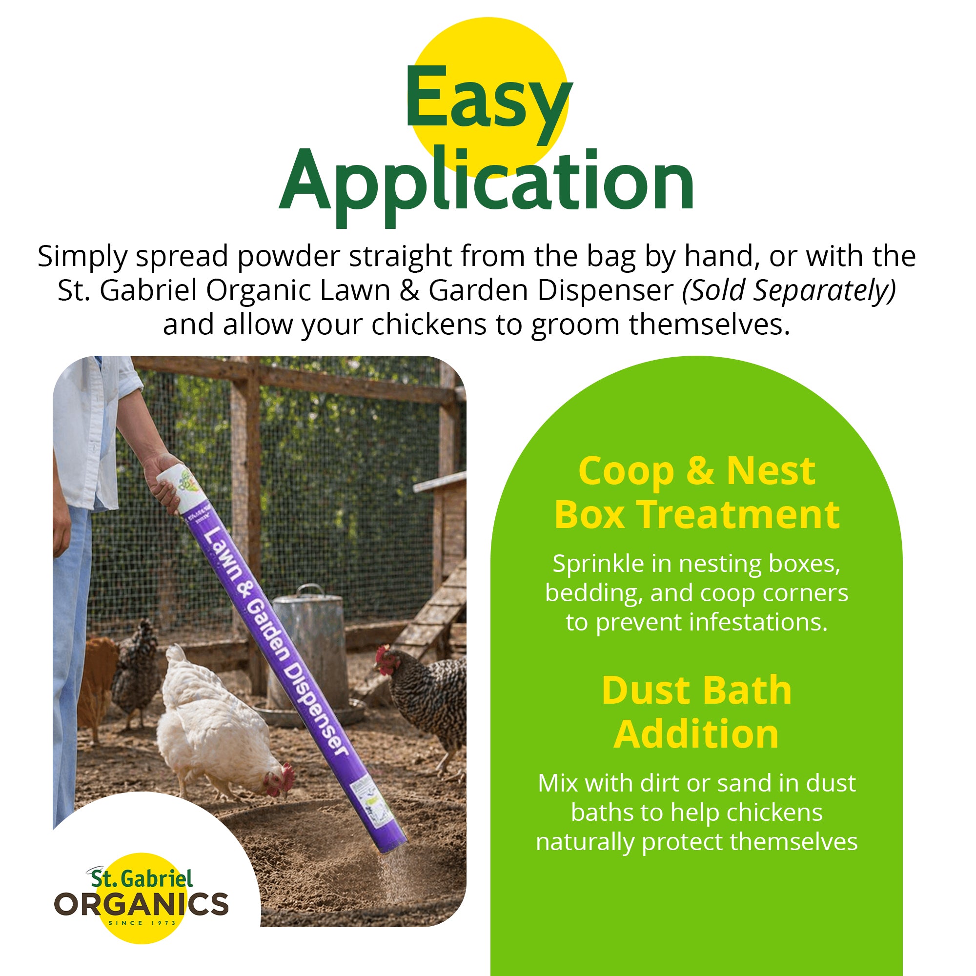 St. Gabriel Organics DE-Mite Chicken Dust Bath Diatomaceous Earth, 20oz