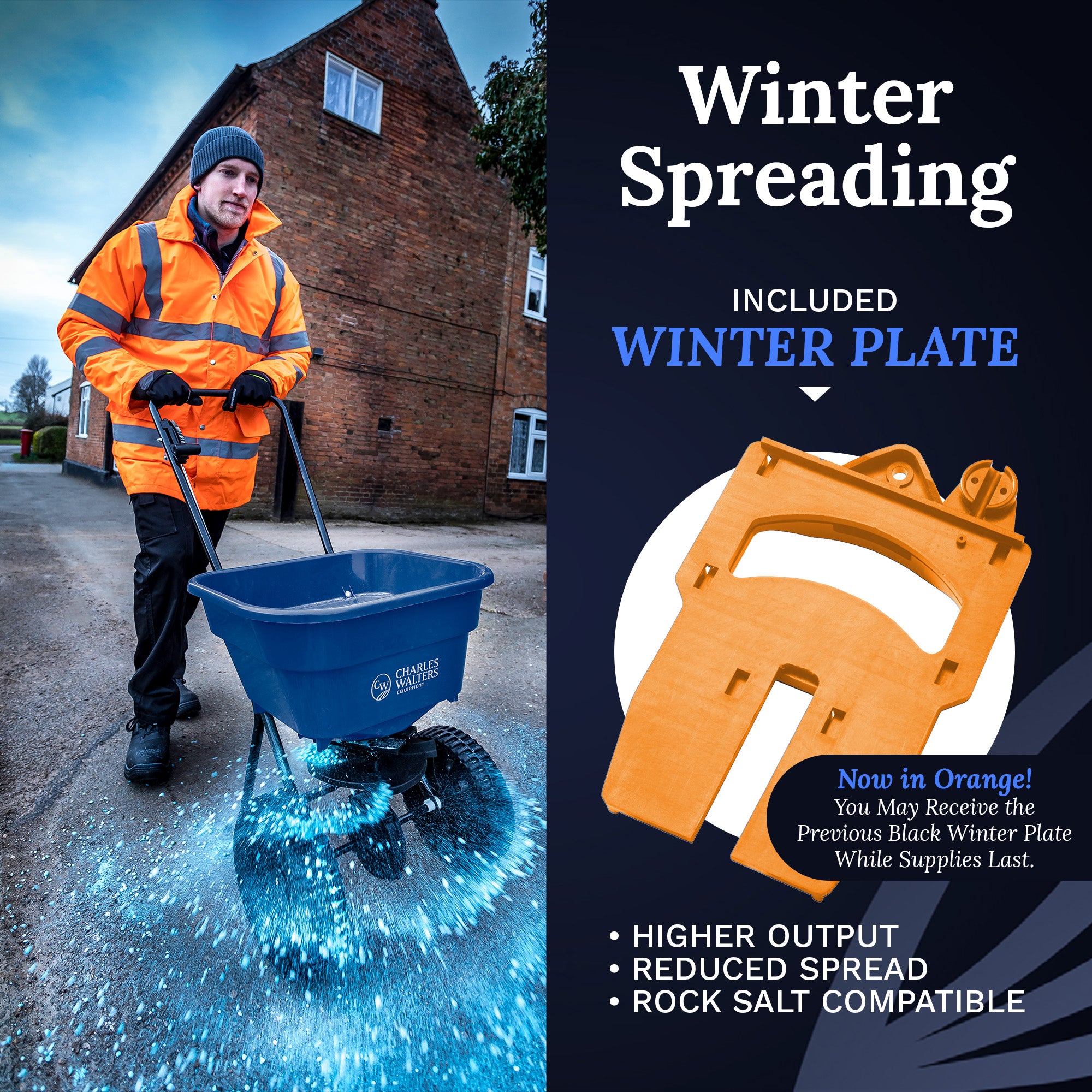 Charles Walters Equipment Steel Broadcast Spreader, 65lb Capacity