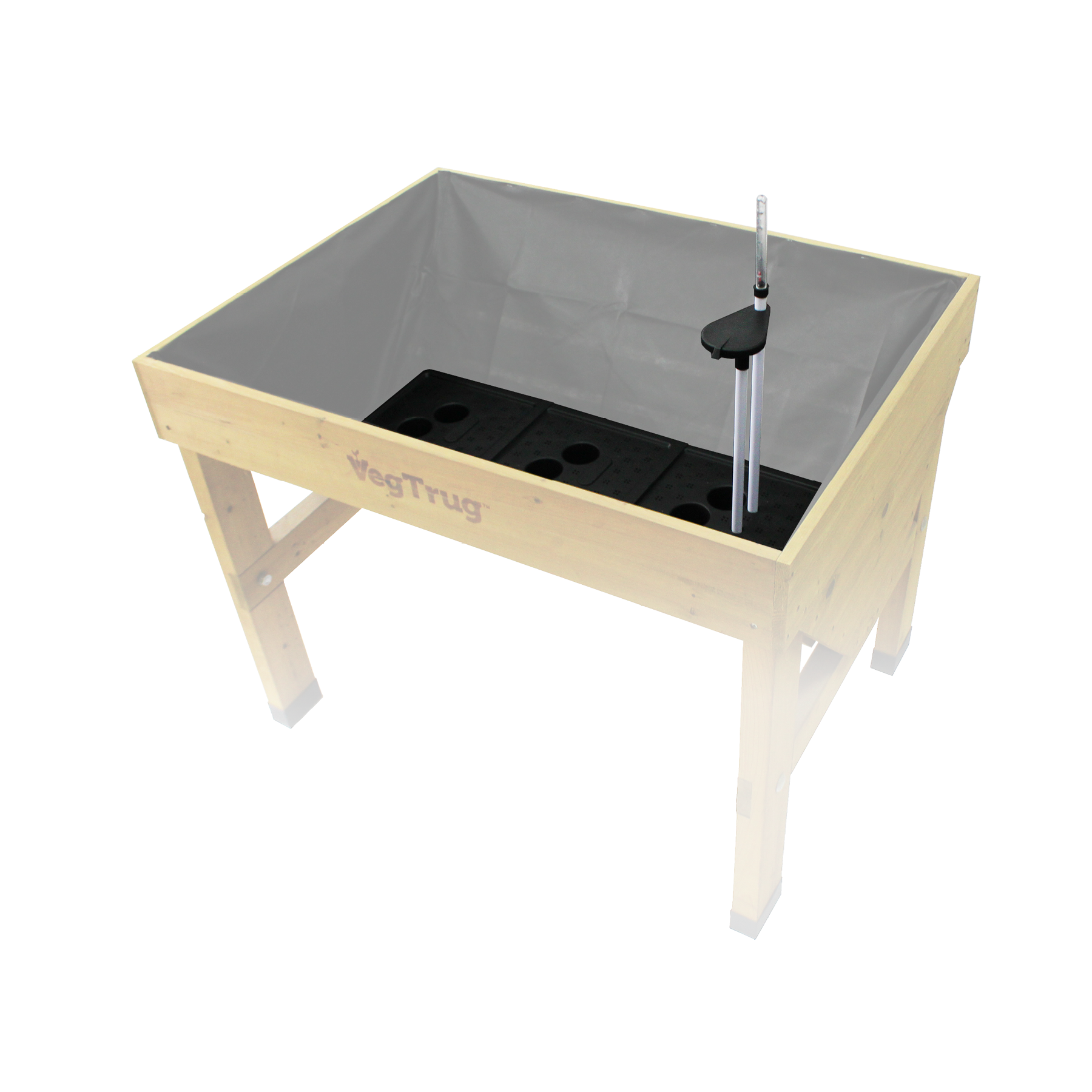 VegTrug Self Watering Kit for Classic Small 1m Raised Bed, Black