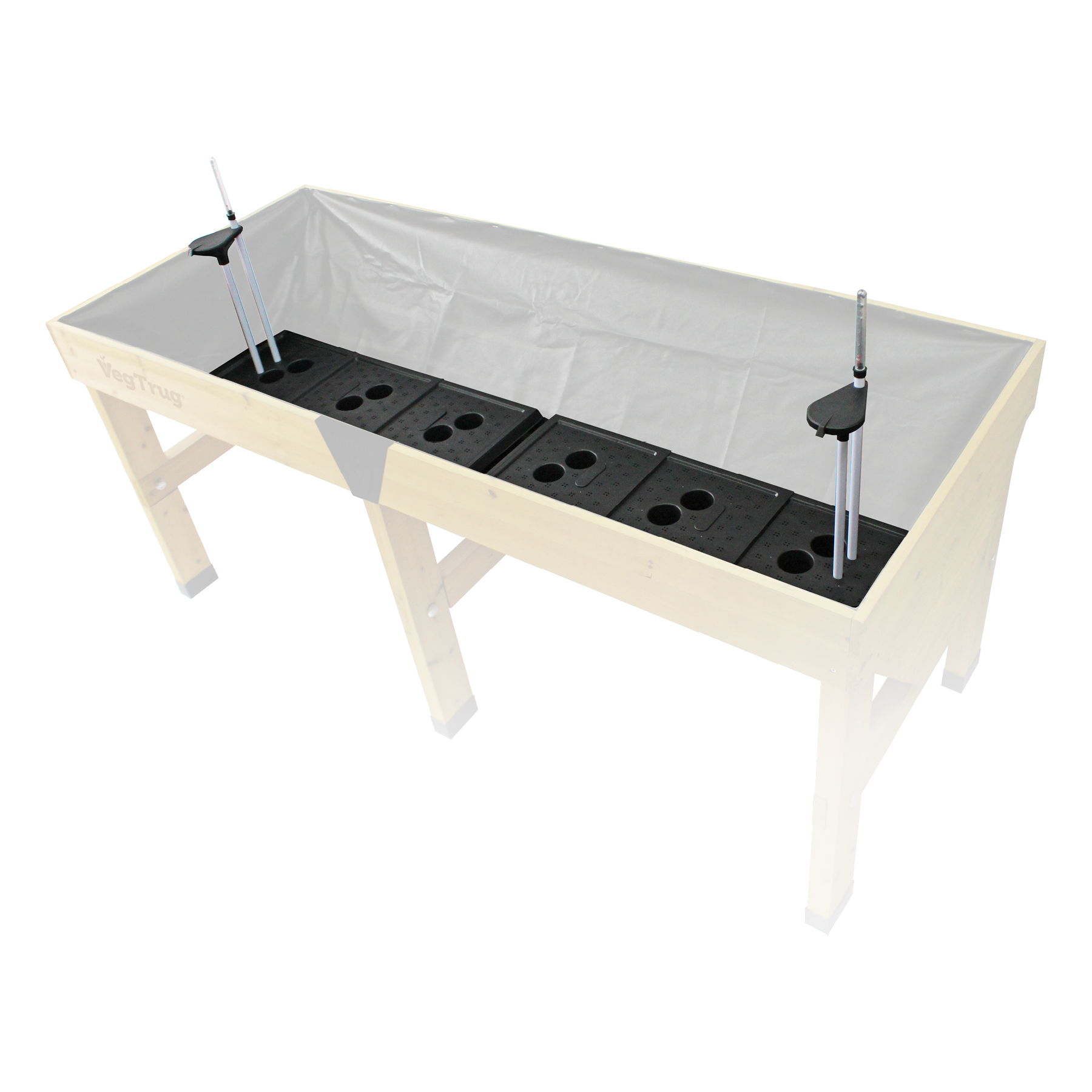 VegTrug Self Watering Kit for Classic Medium 1.8m Raised Bed, Black