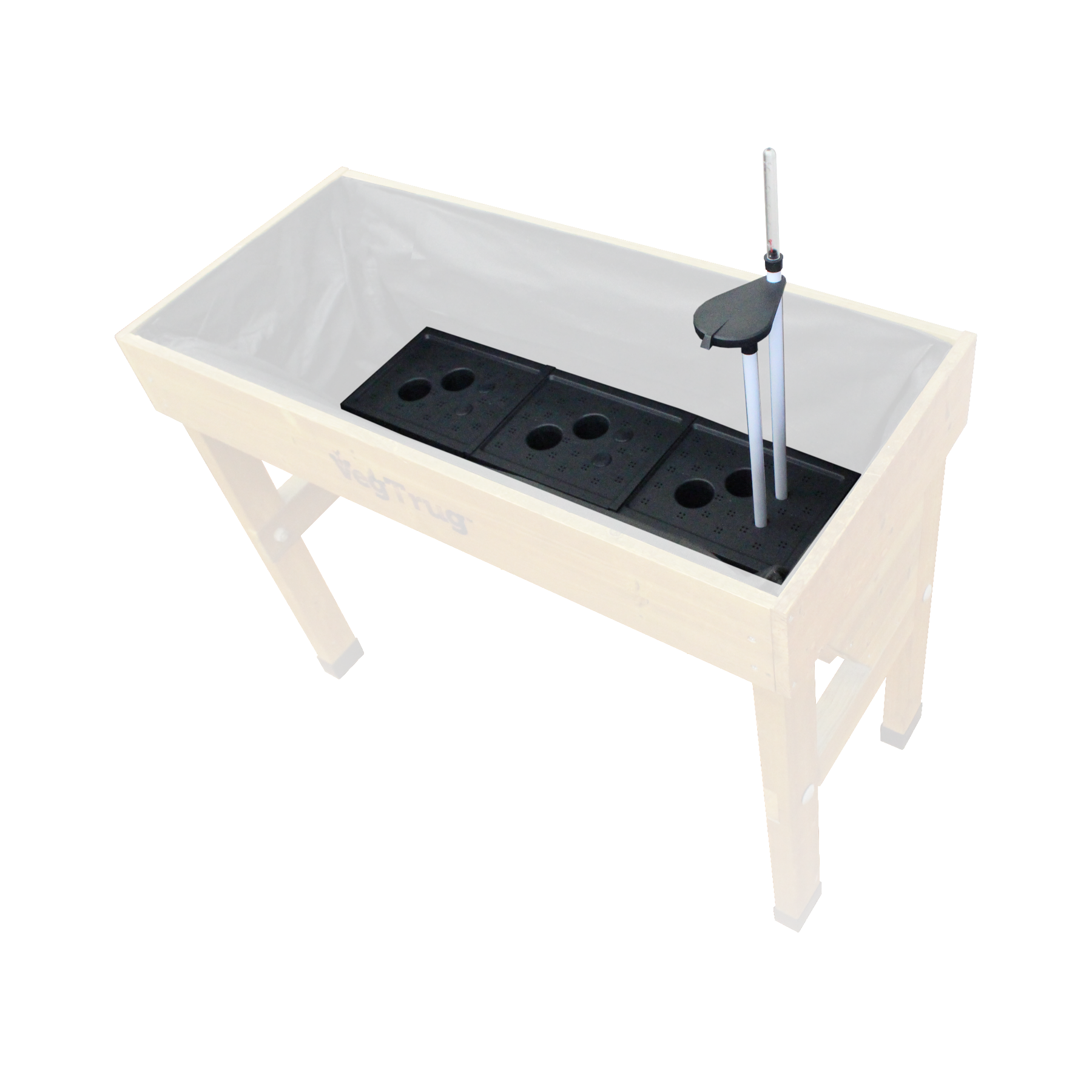 VegTrug Self Watering Kit for Wall Hugger Small 1m Raised Bed, Black