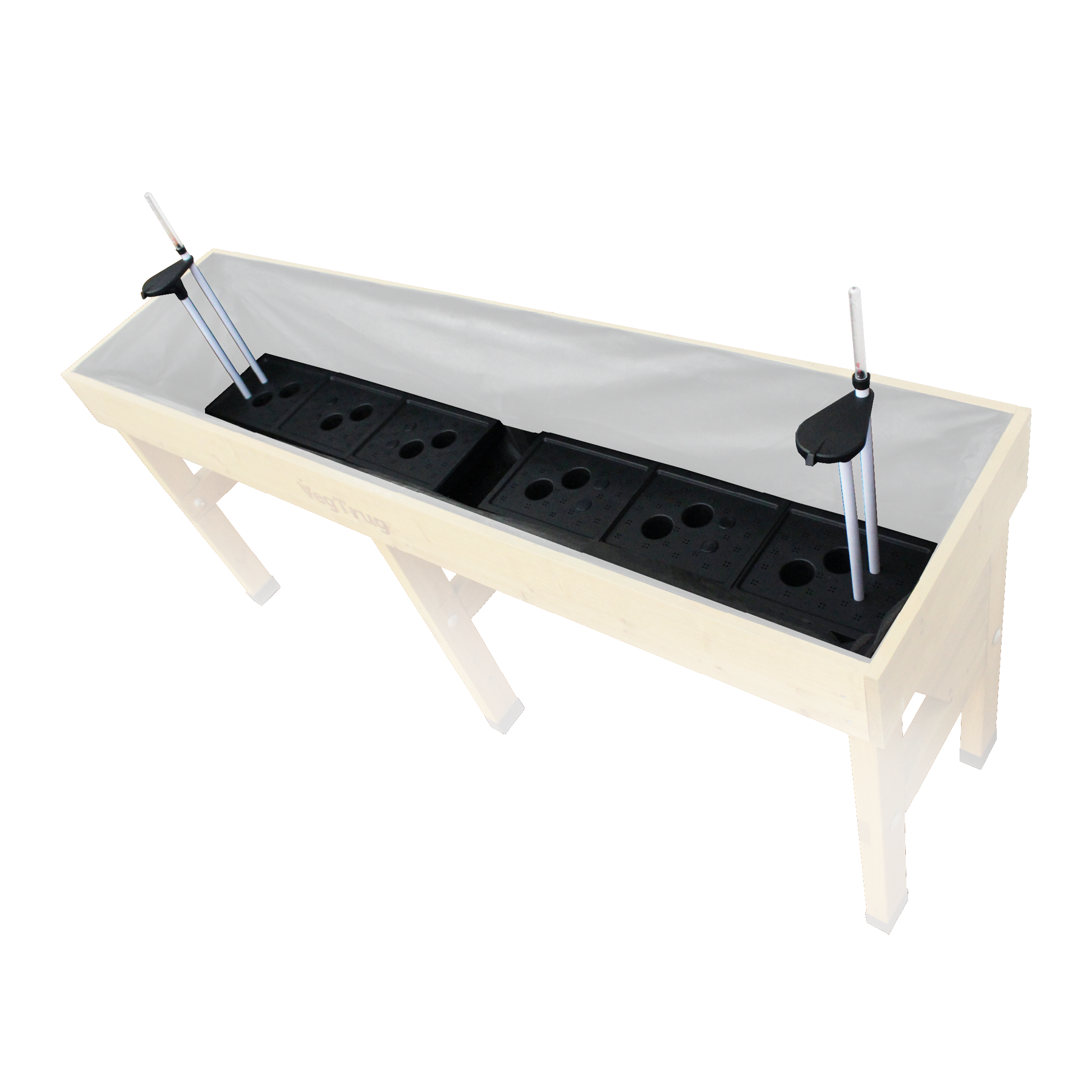 VegTrug Self Watering Kit for Wall Hugger Medium 1.8m Raised Bed, Black